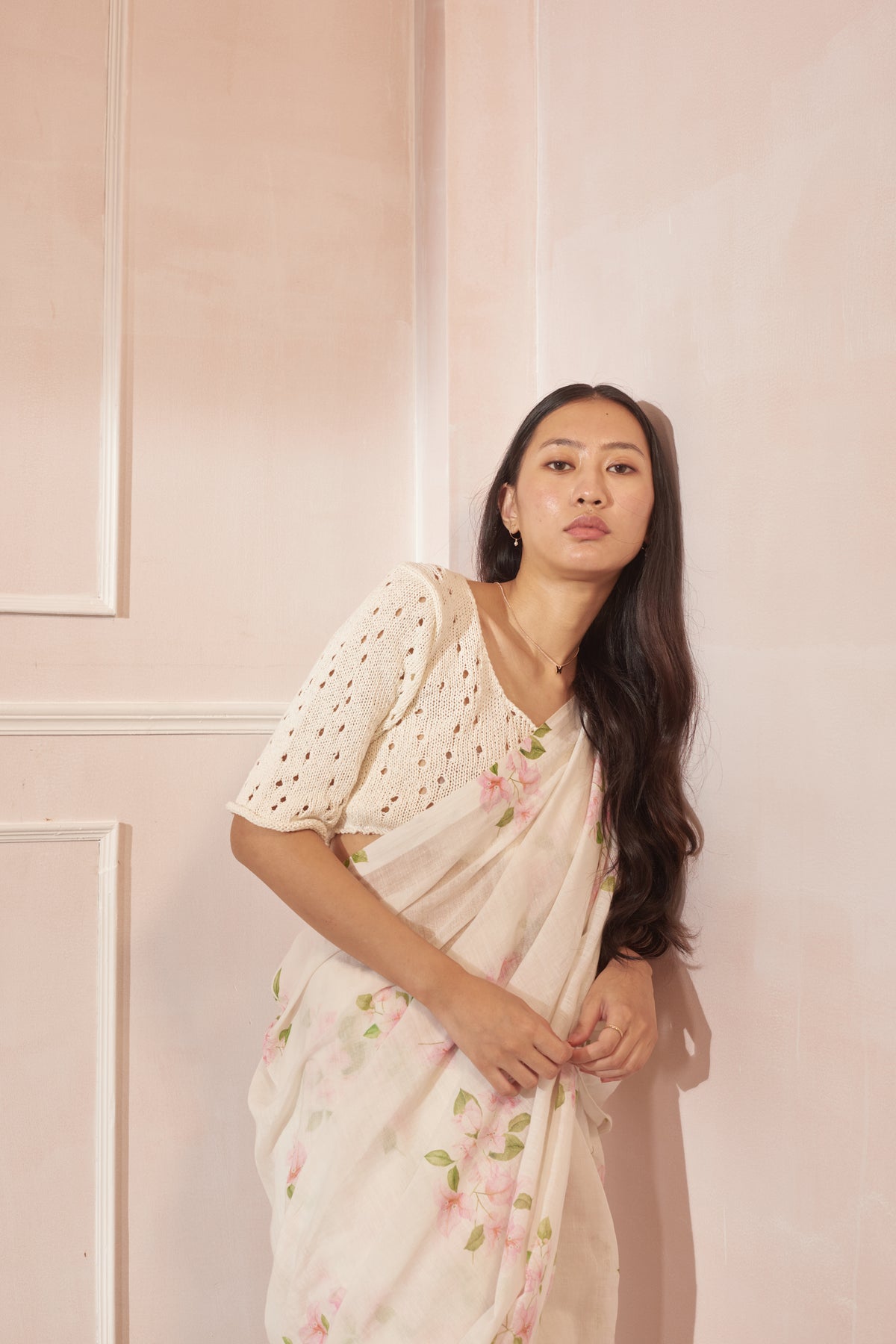 Handspun and handwoven cotton sari