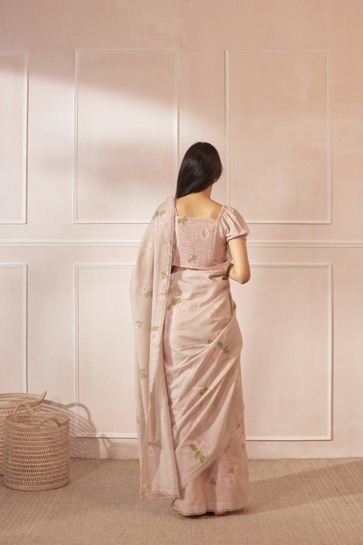 Handspun cotton and silk sari
