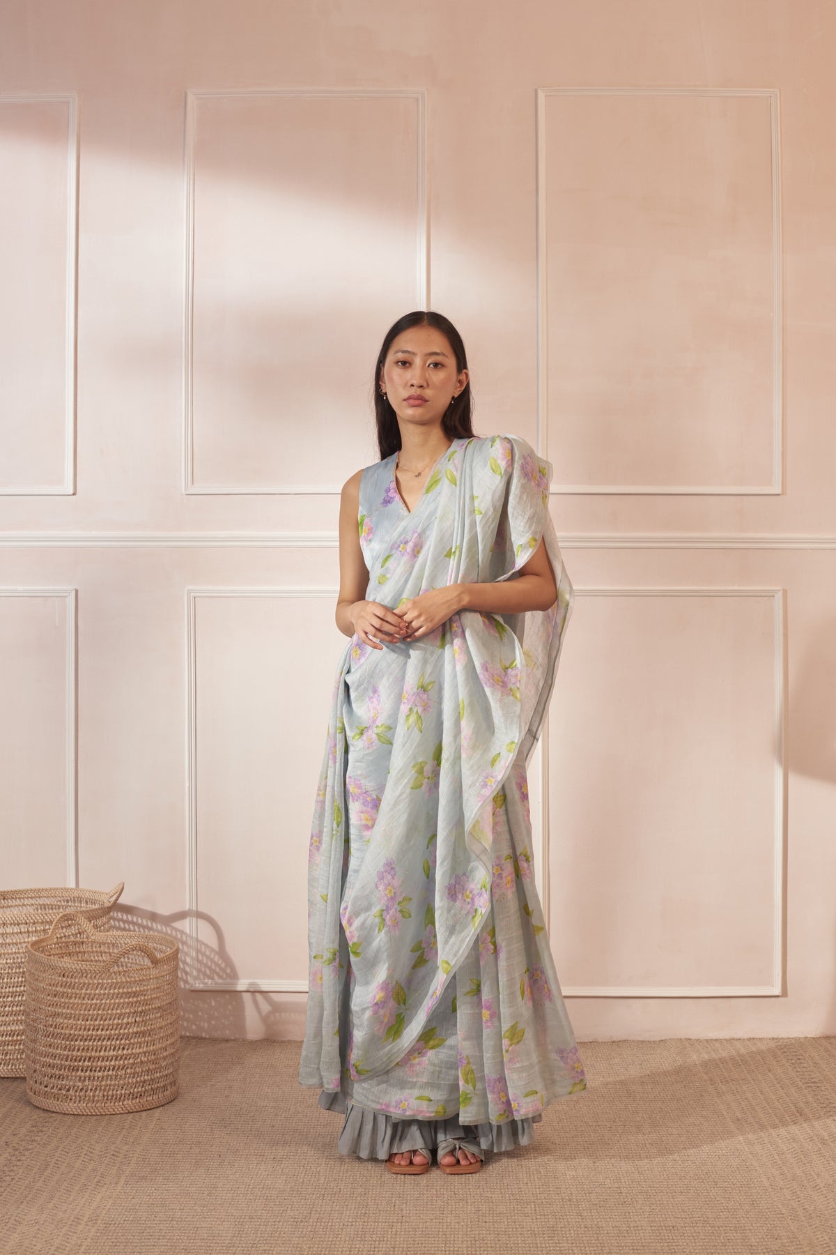 Jarul linen silk sari