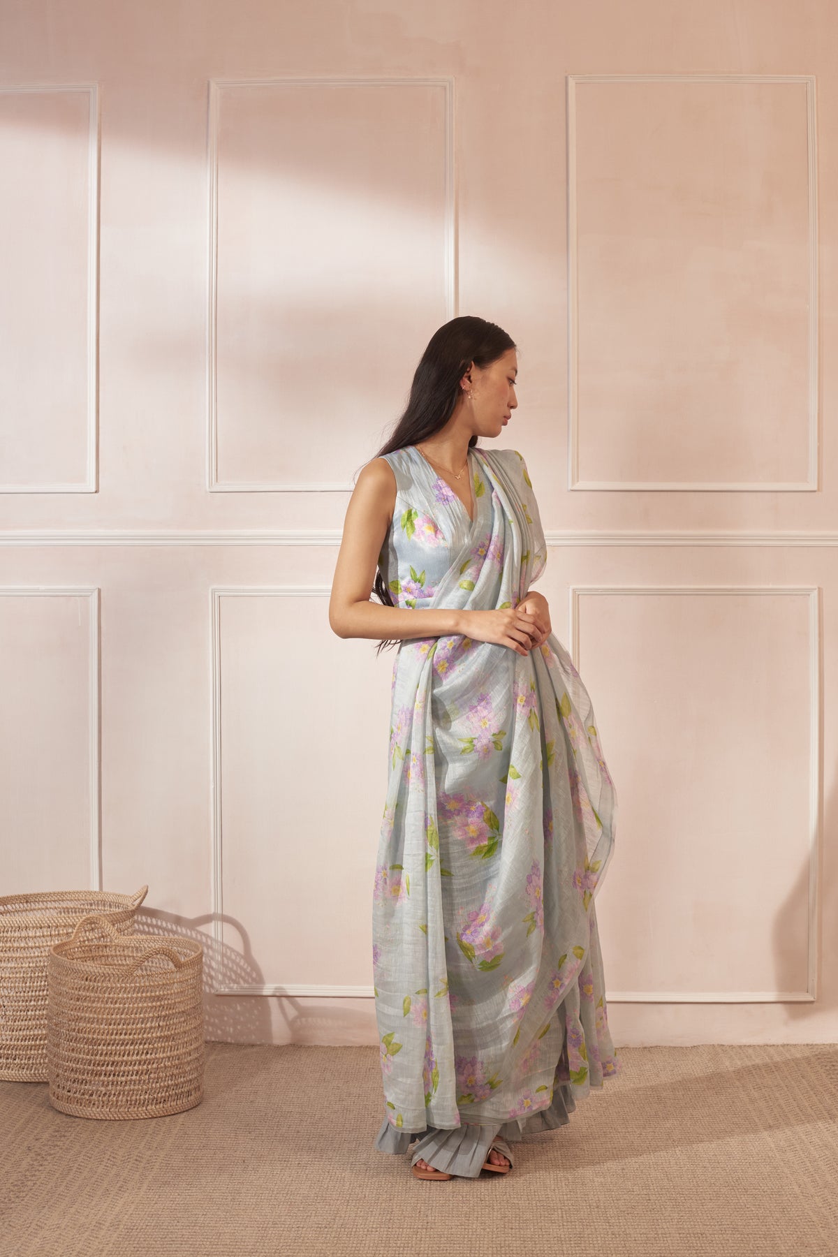 Jarul linen silk sari