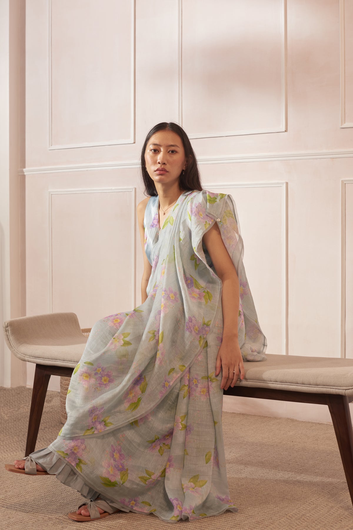 Jarul linen silk sari