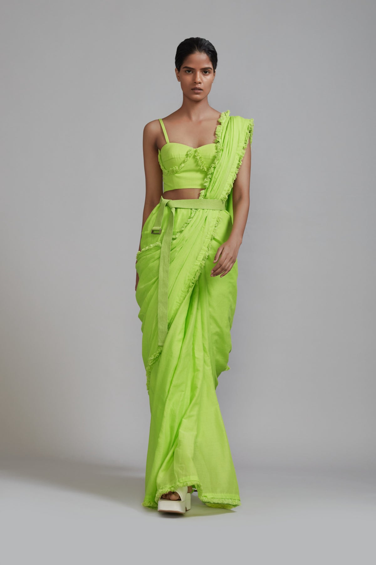 Neon Green Fringed Corset