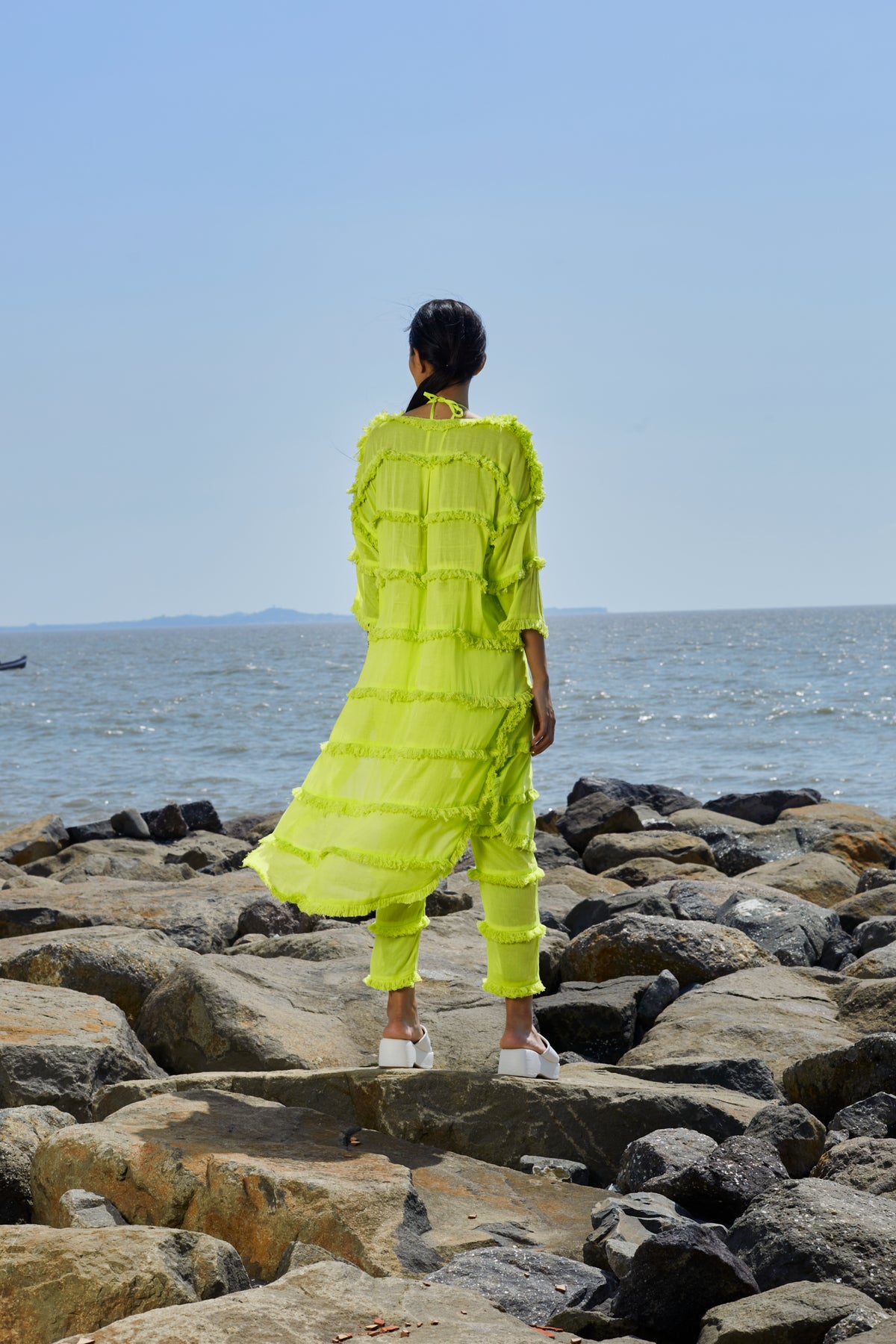 Neon Green Tassle Se Pants