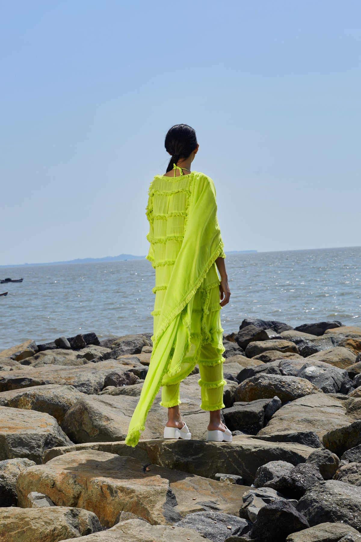 Neon Tassle Tier Tunic Set