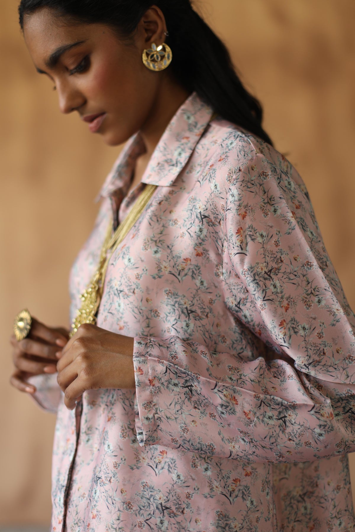 Melon Low Back Shirt &amp; Pant Co-Ord Set