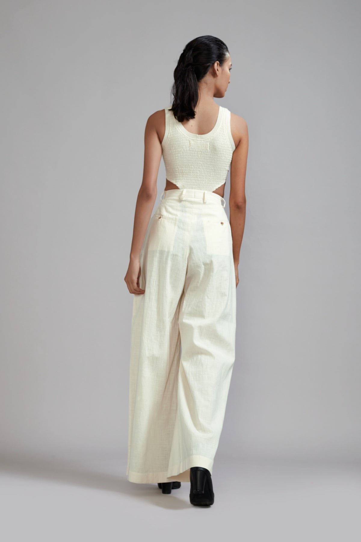 Off white Pleated Trouser