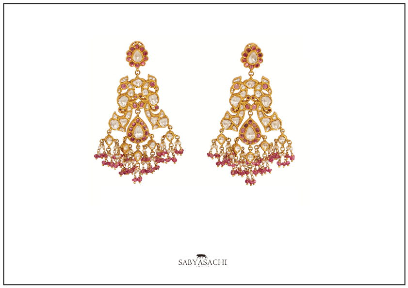 22k Gold uncut diamond earrings