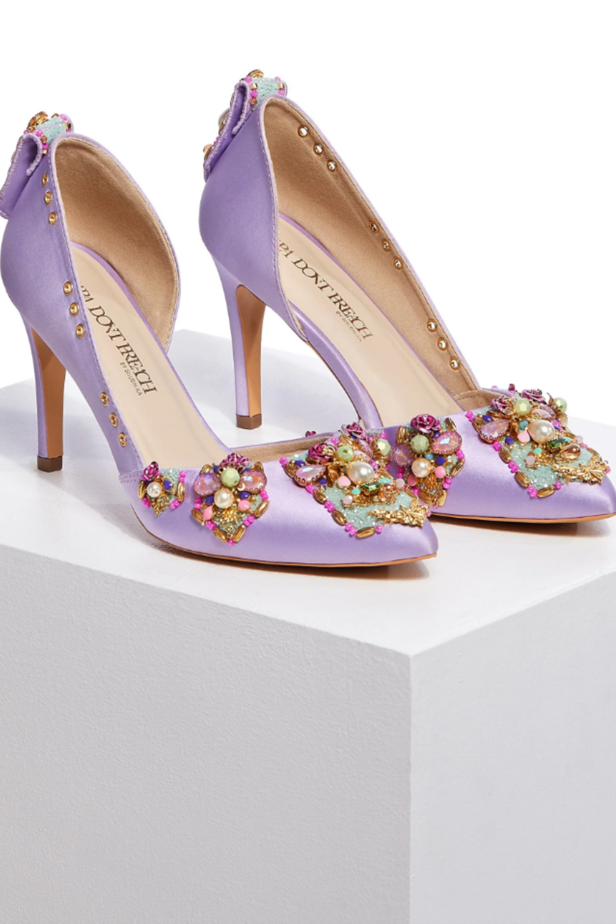 Very Peri Embroidered Pumps