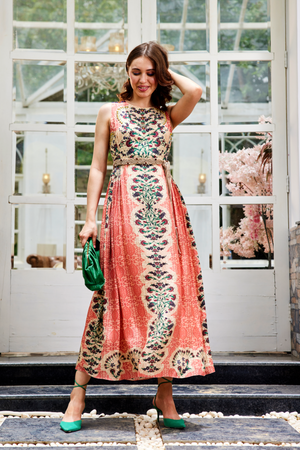 bhanuni by jyoti patterned maxi dress Bhanuni by Jyoti Ronika Patterned Maxi Dress Size 12 Petite