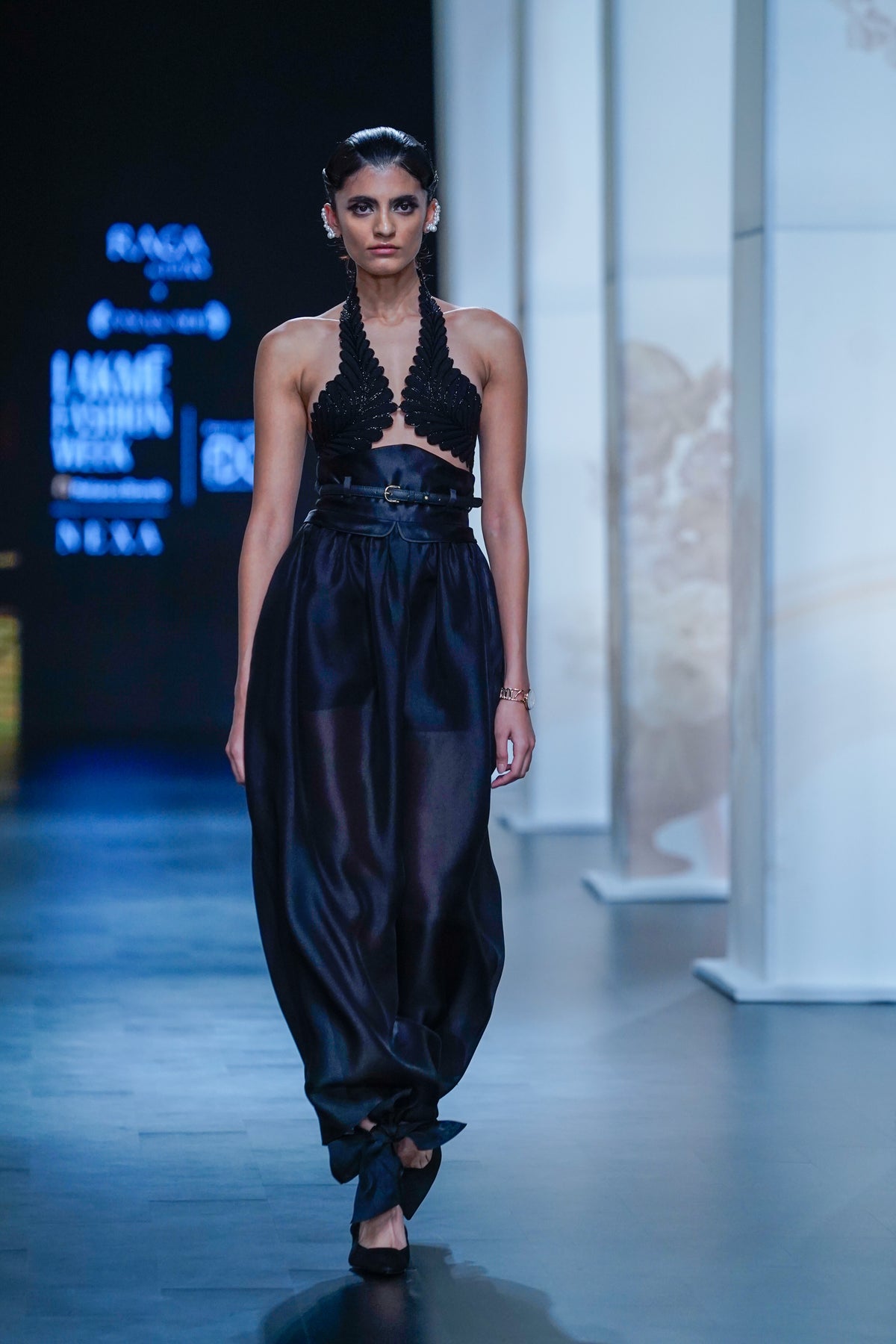 The noire articulate sheer skirt