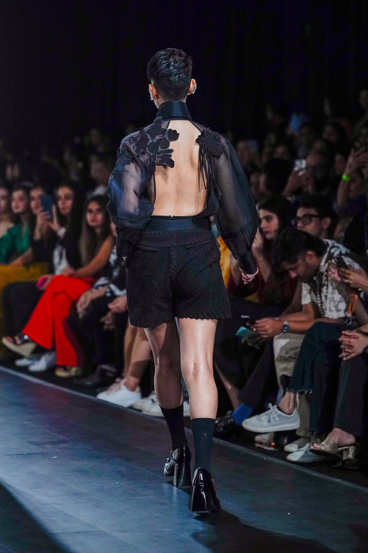 The black-as-knight applique bomber