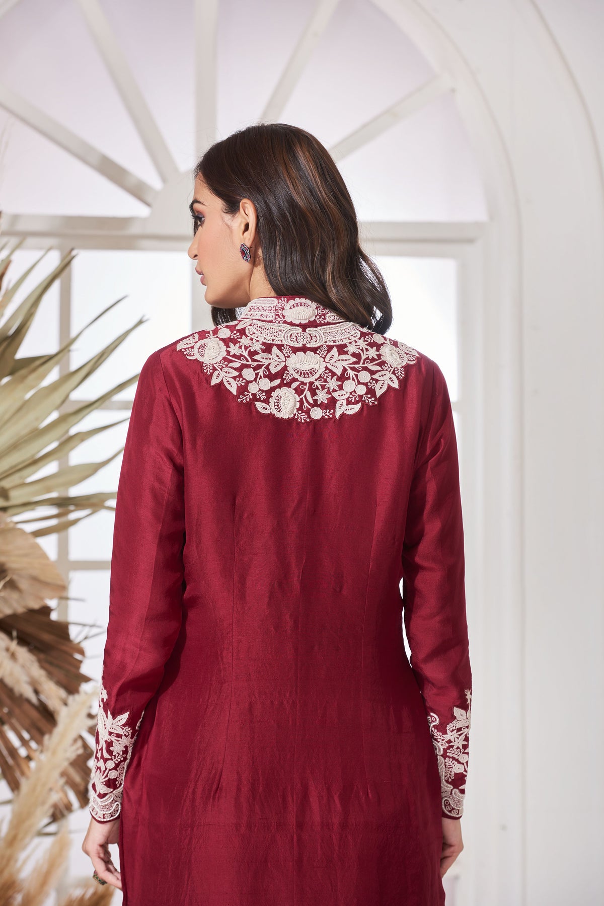 Crimson suta dori kurta set