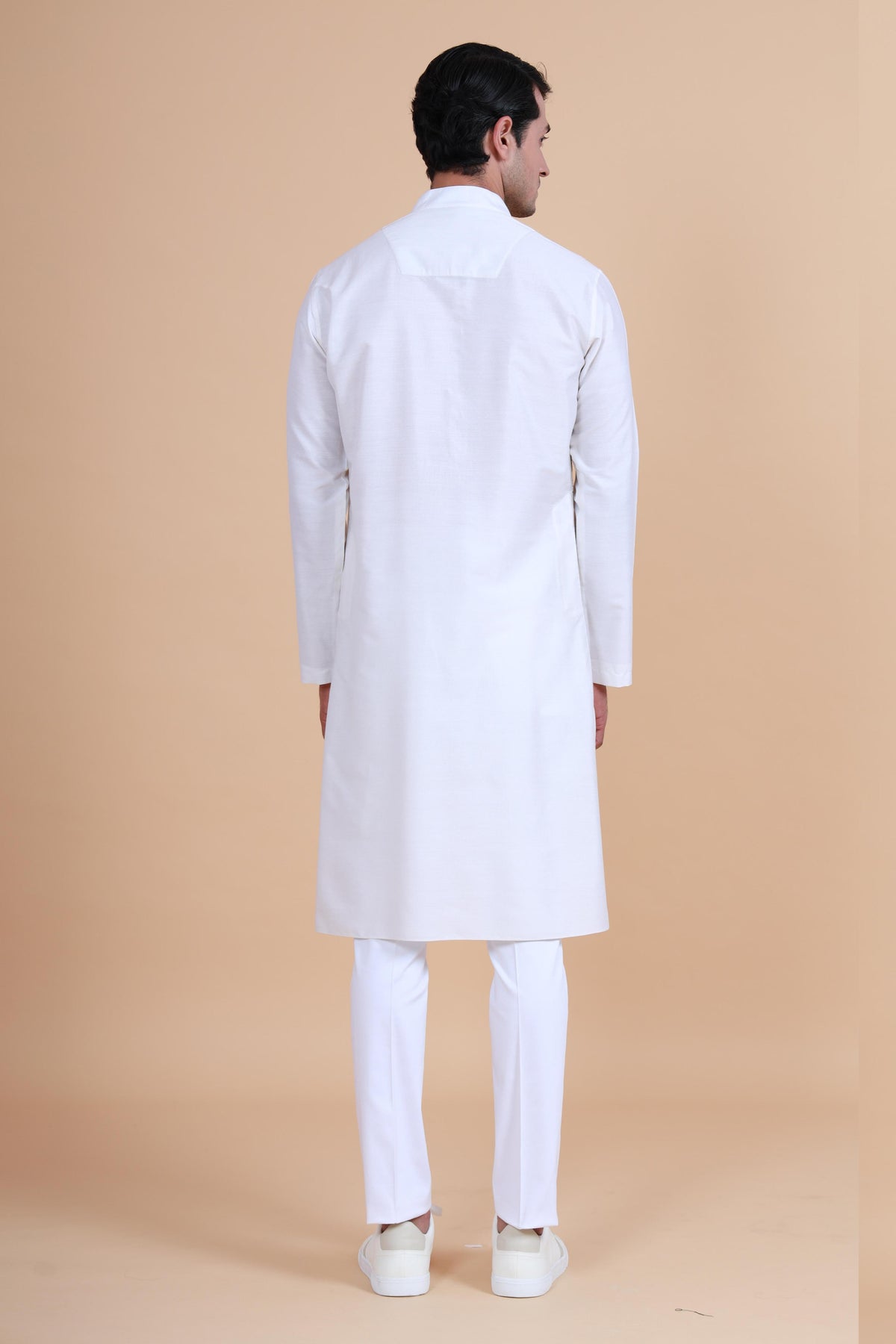 Linear Criss Cross Stitch Textured Kurta