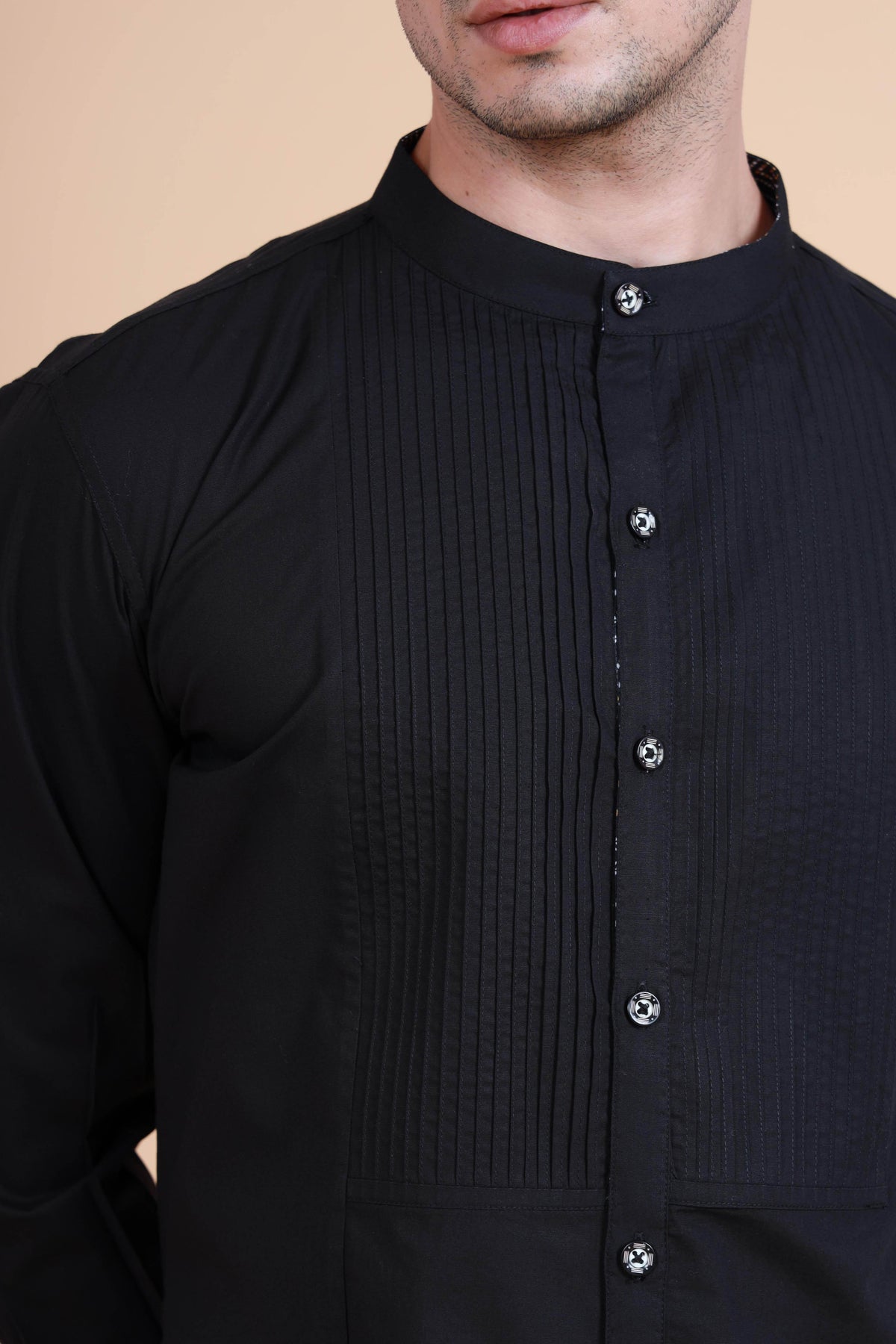 Asymmetric Front Open Kurta Shirt