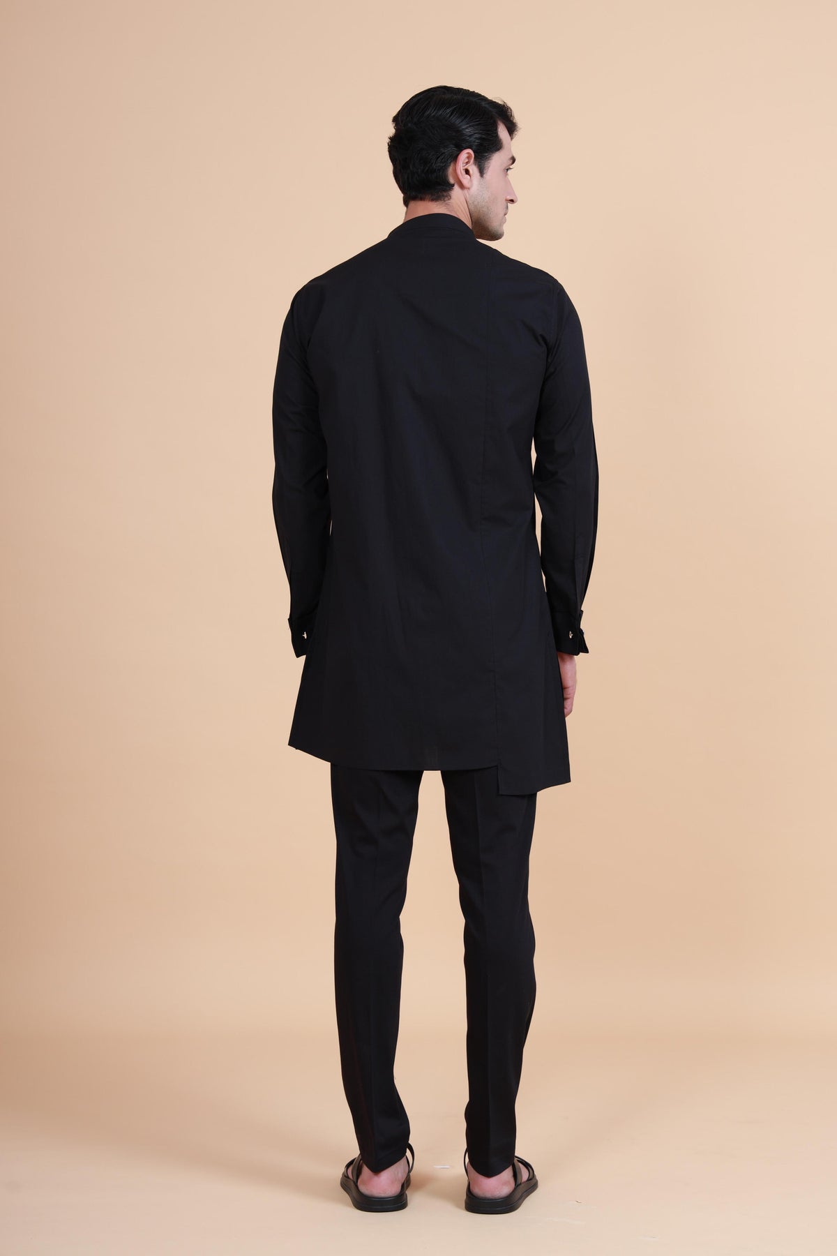 Asymmetric Front Open Kurta Shirt