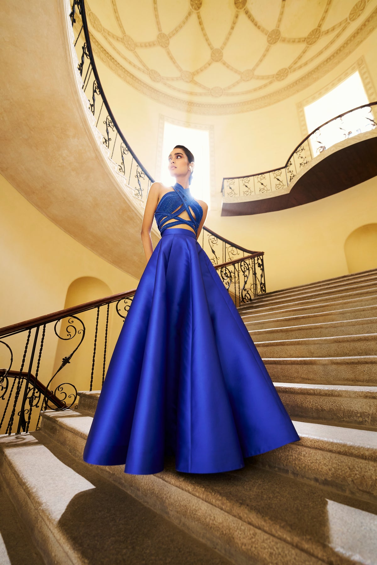 Halterneck Harness And Flared Skirt
