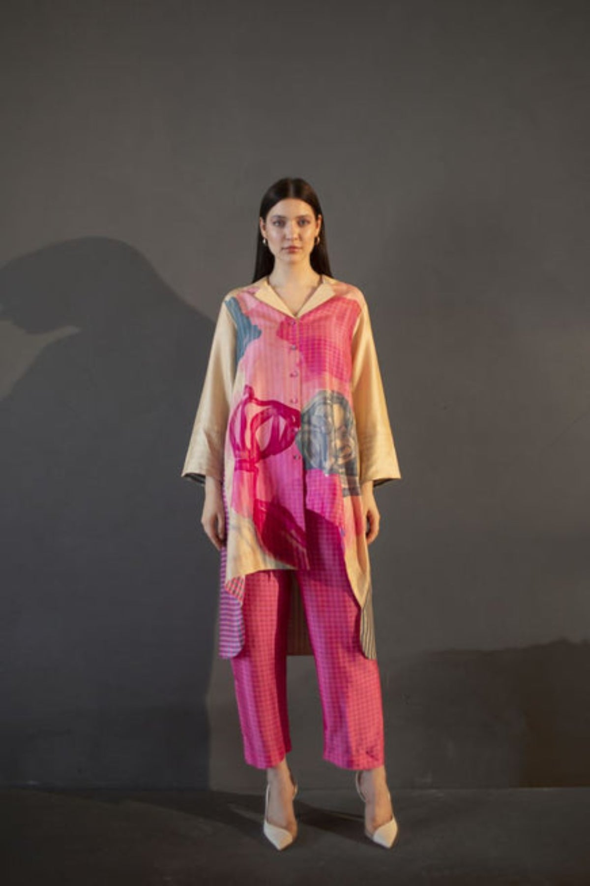 Abstract Geometric In Multi Color Tunics Set