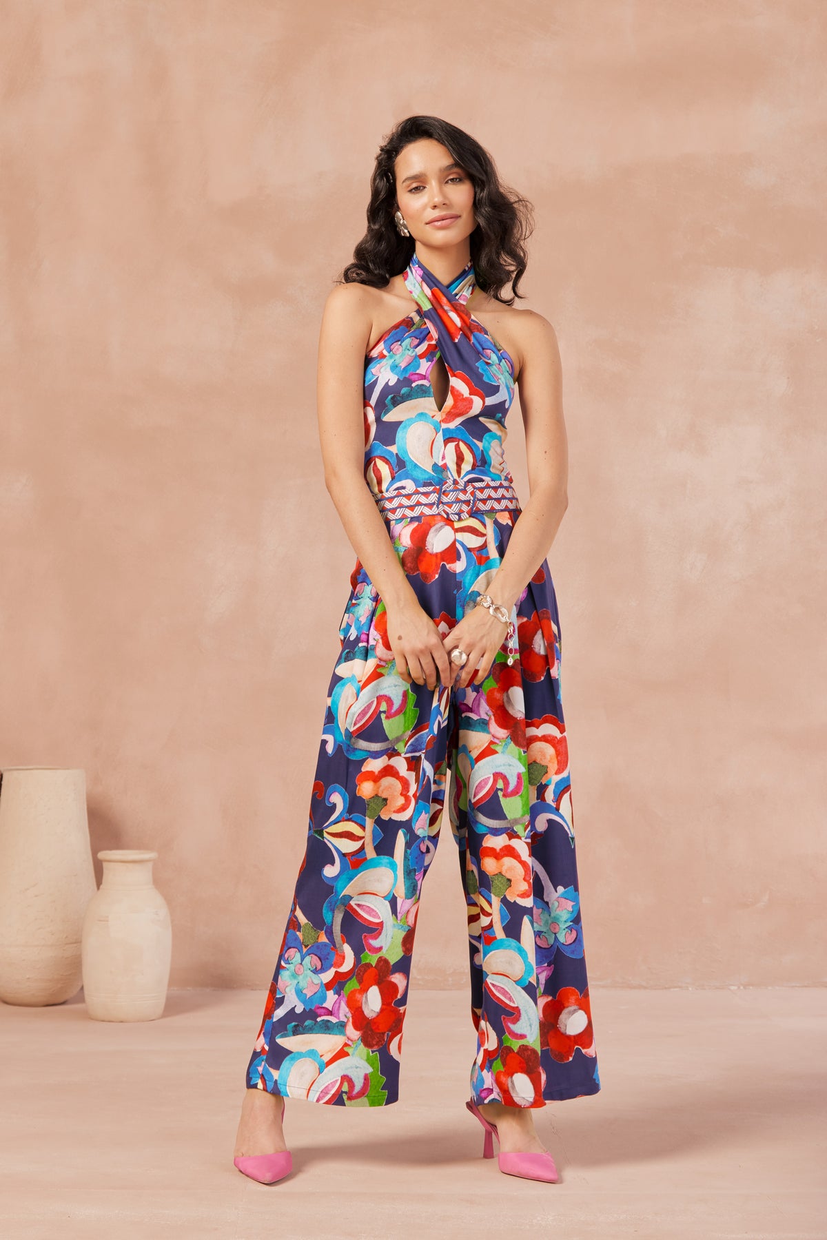 White Lotus Paloma  Blue Jumpsuit