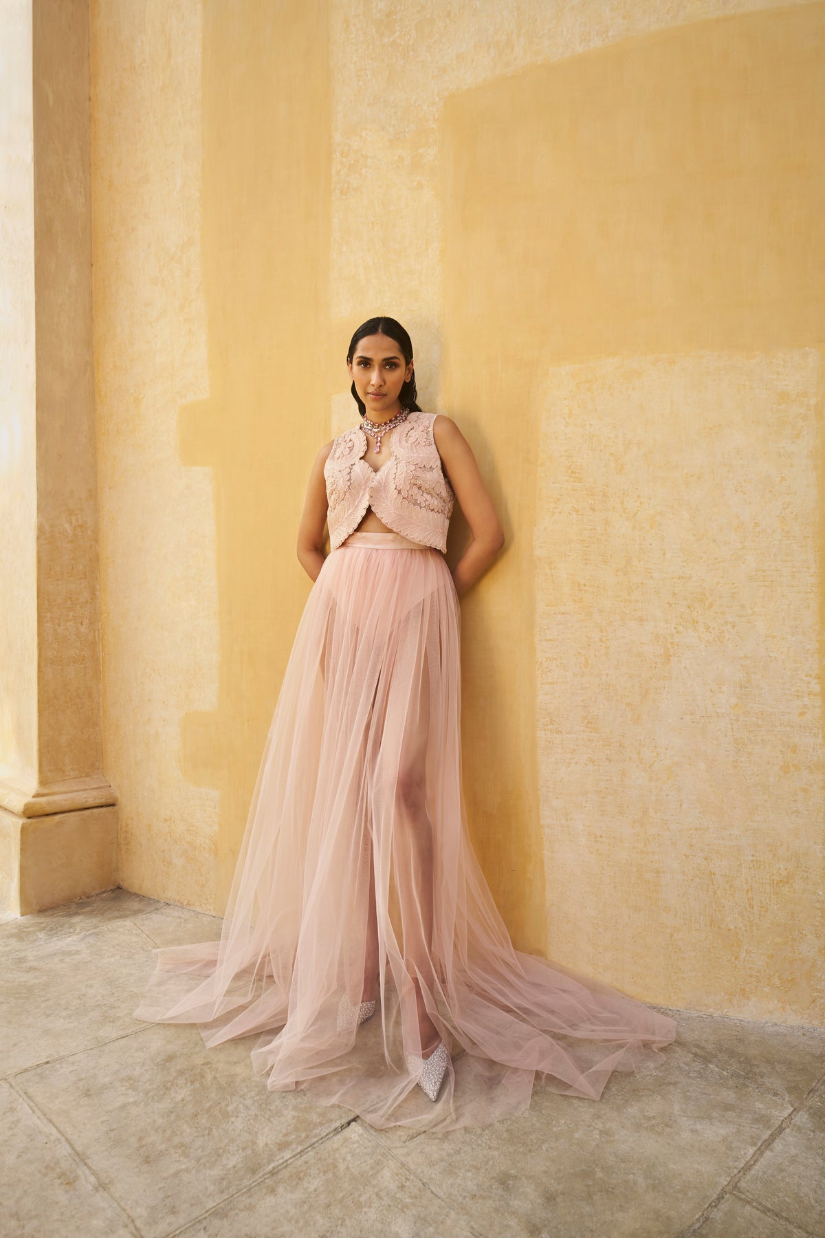 Soft pink Gilet