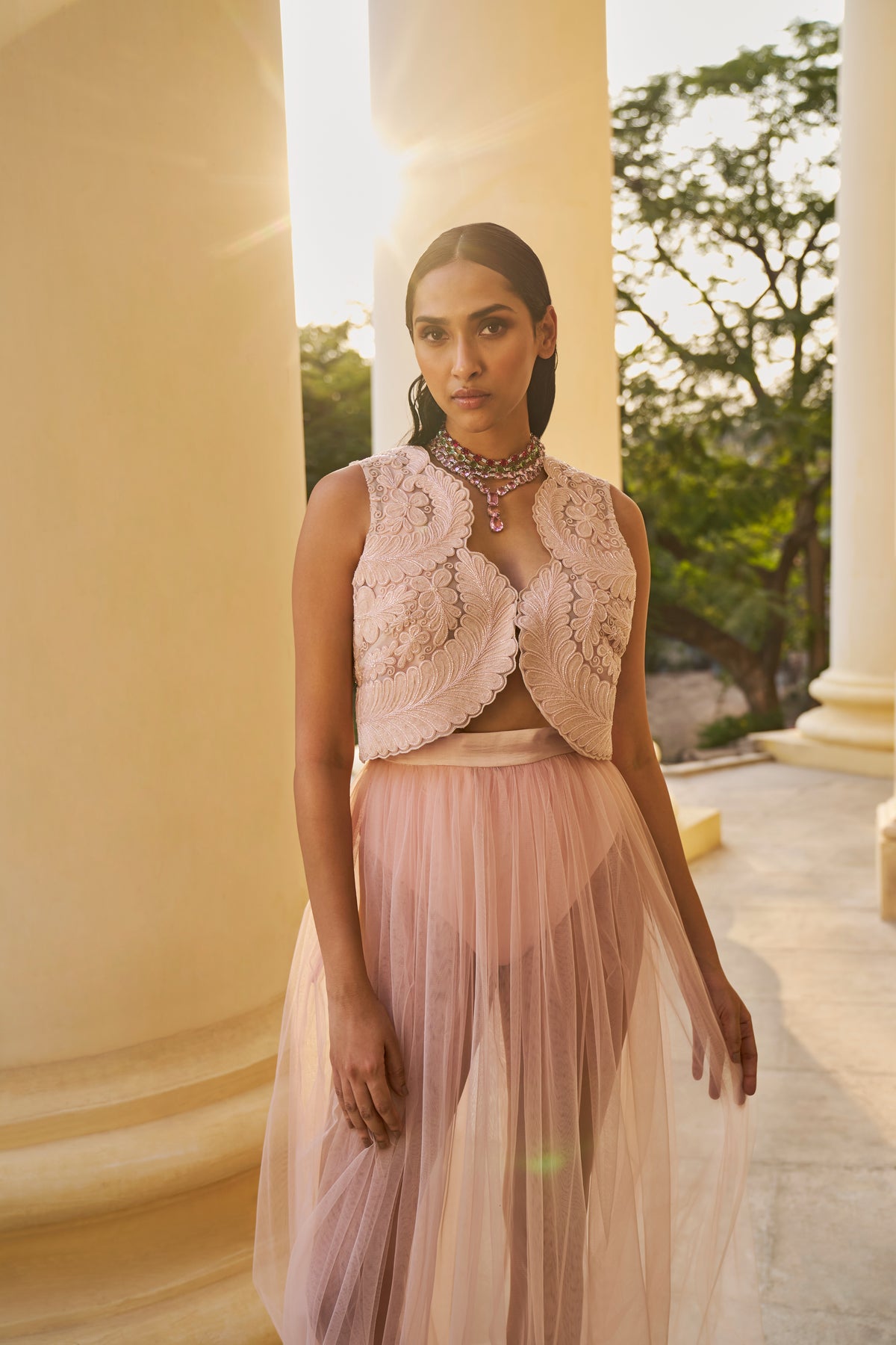 Soft pink Gilet
