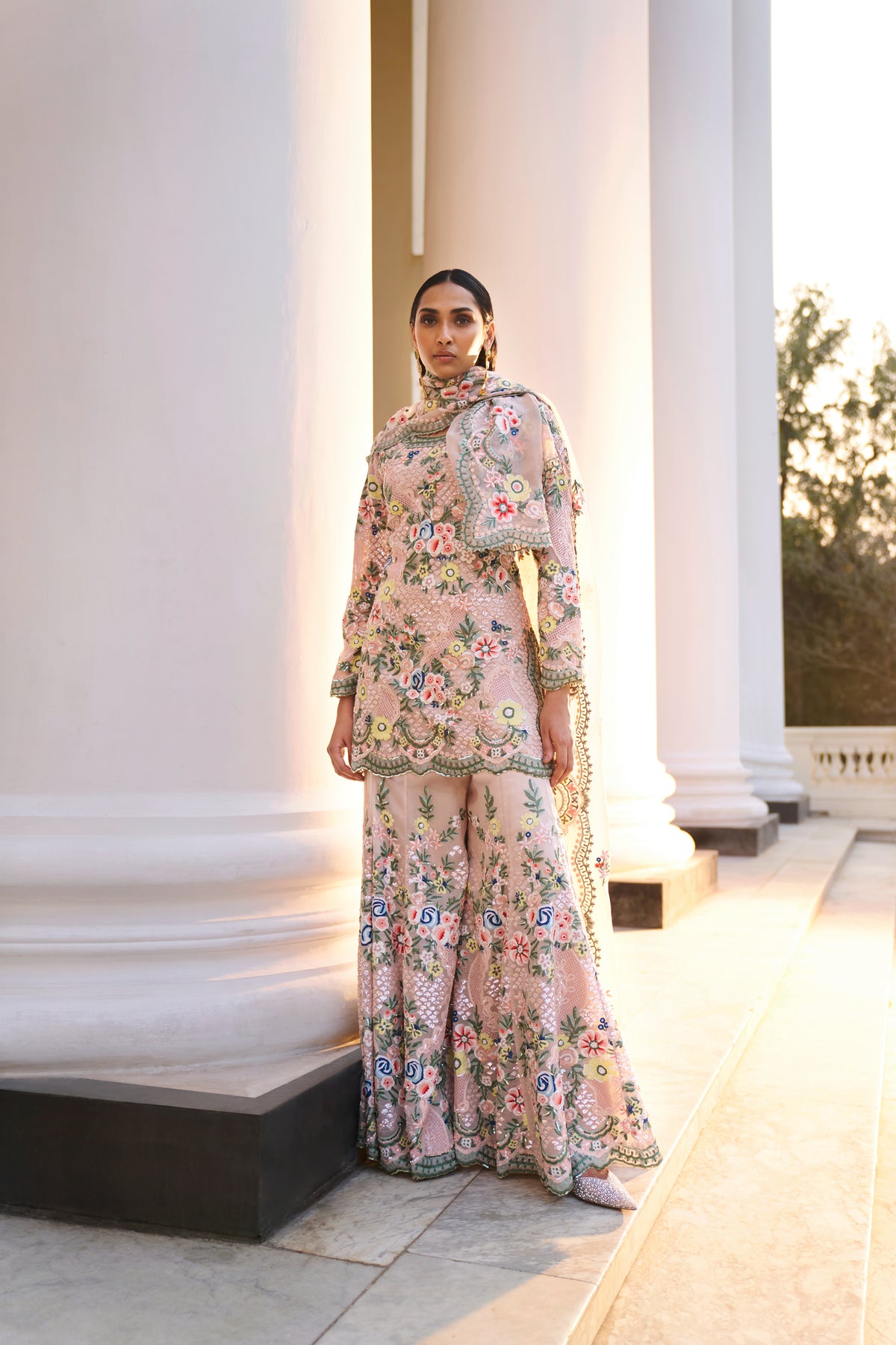 Embroidered Sharara Set