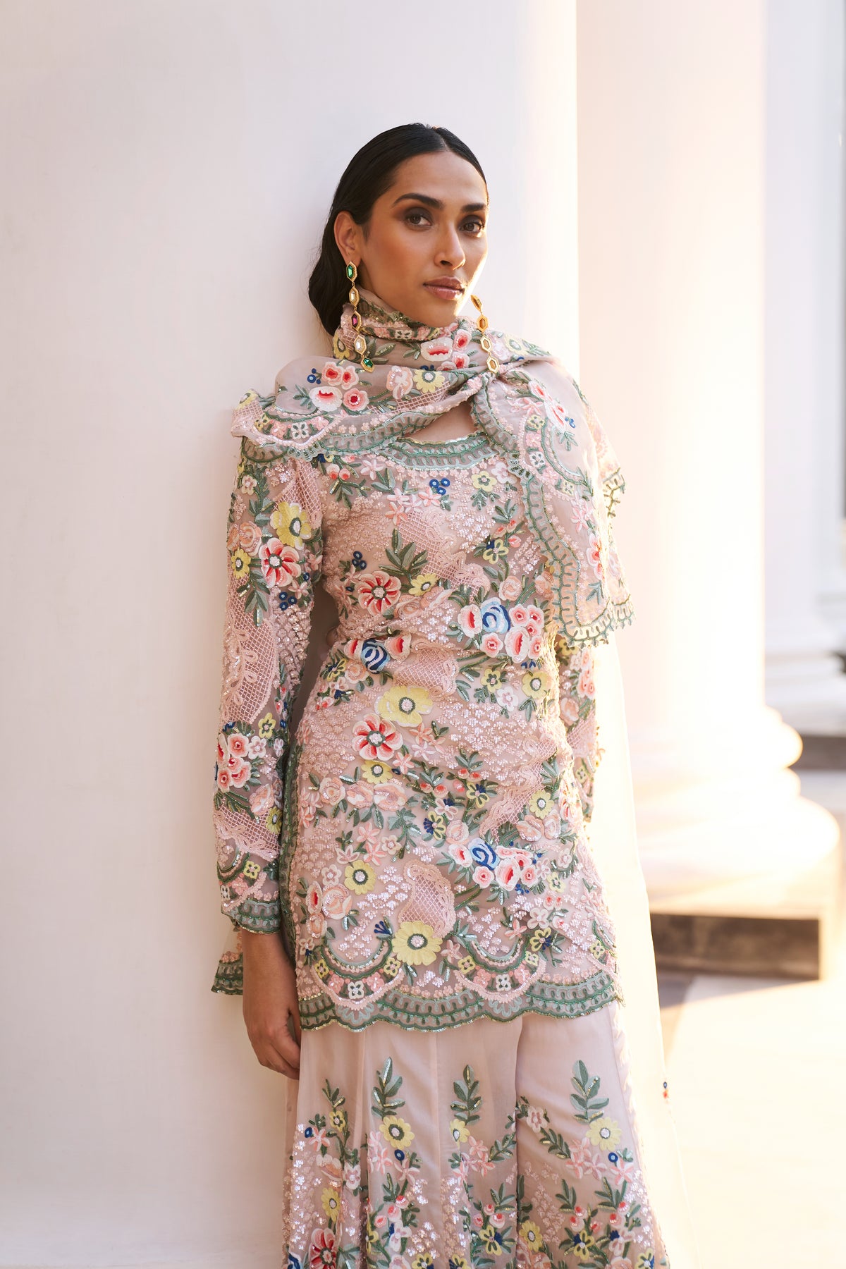 Embroidered Sharara Set