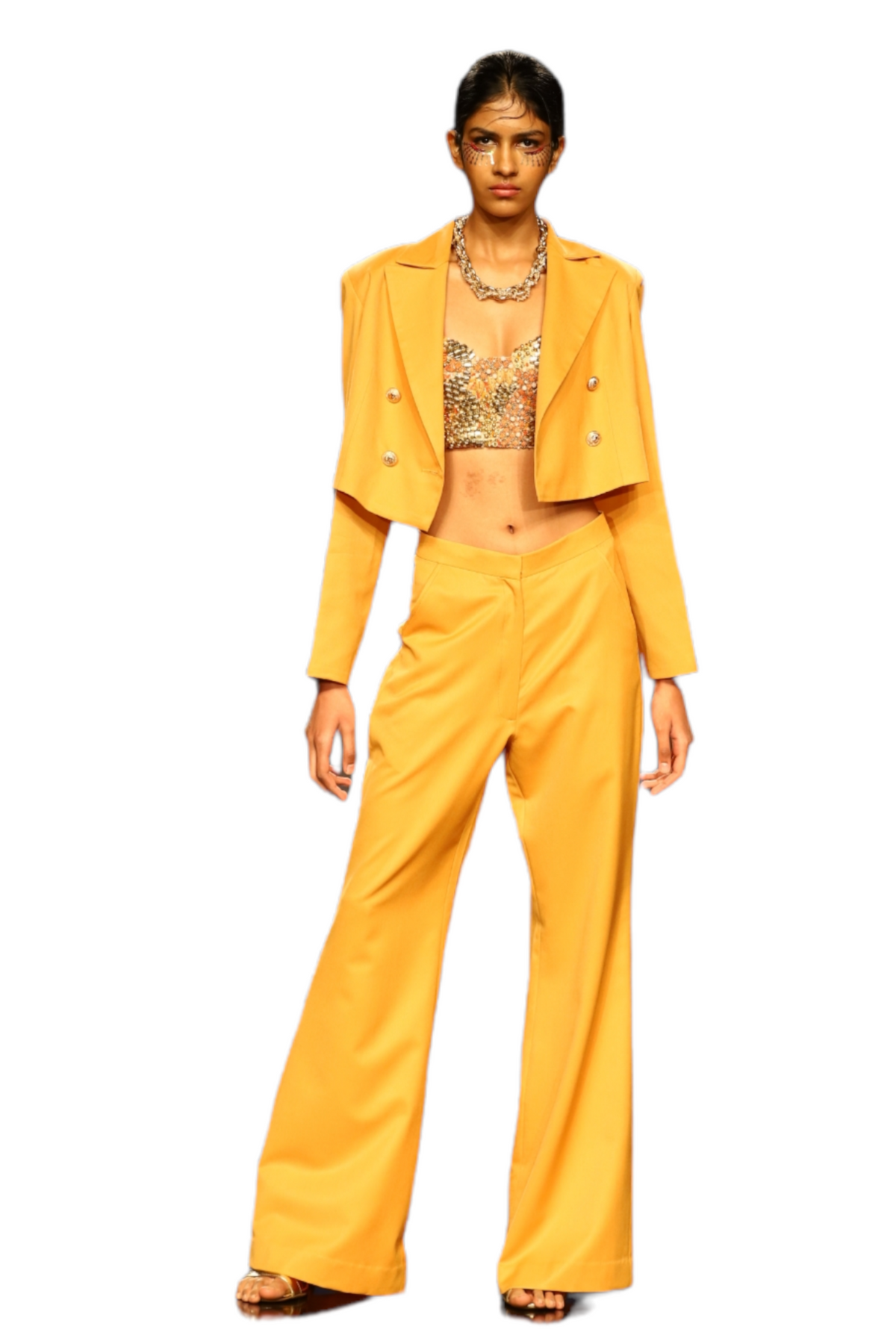 Amber Suiting Crop Blazer Set
