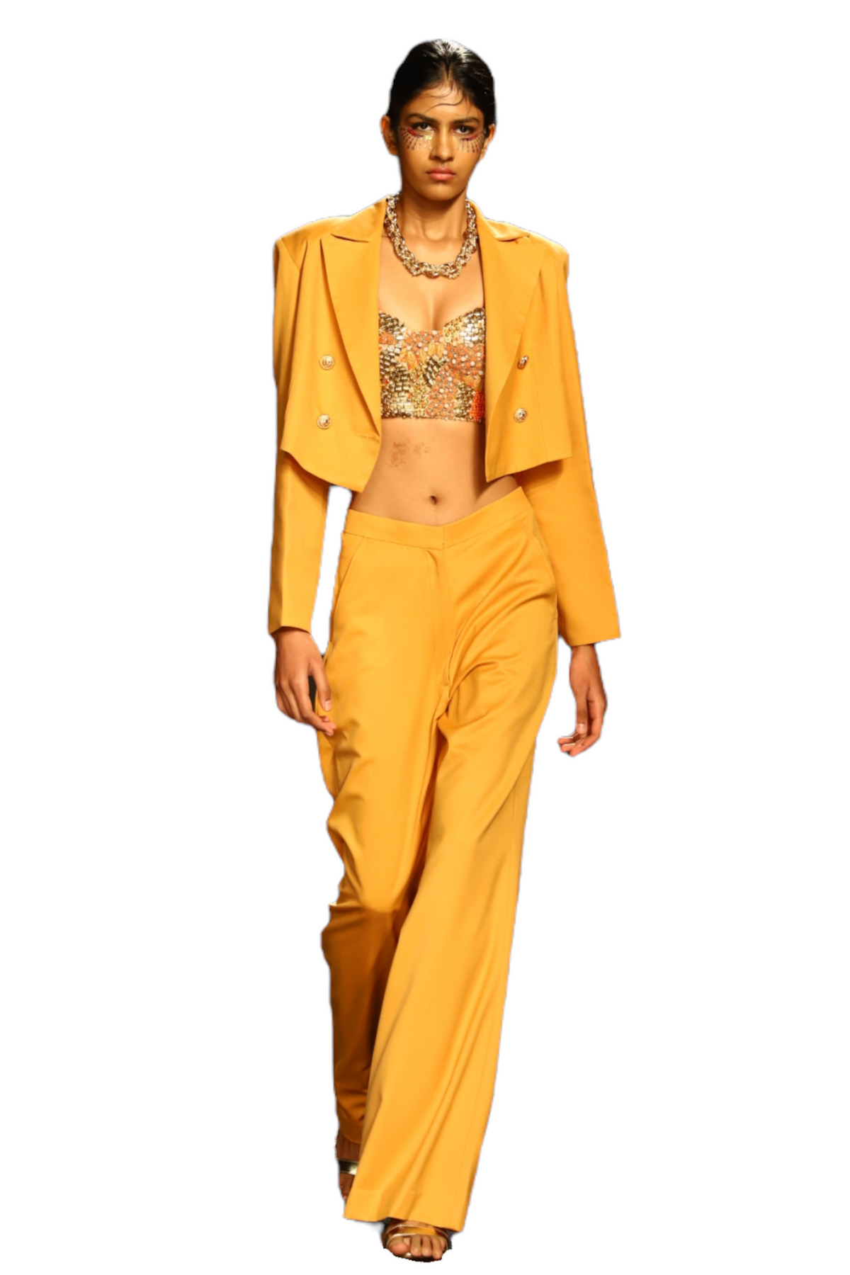Amber Suiting Crop Blazer Set