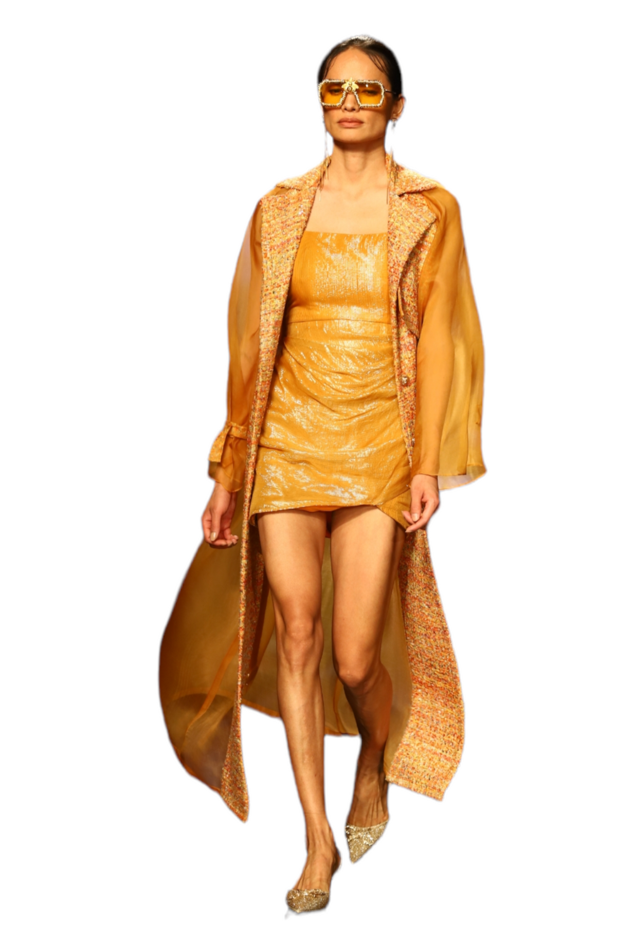 Canary Draped Short Dress