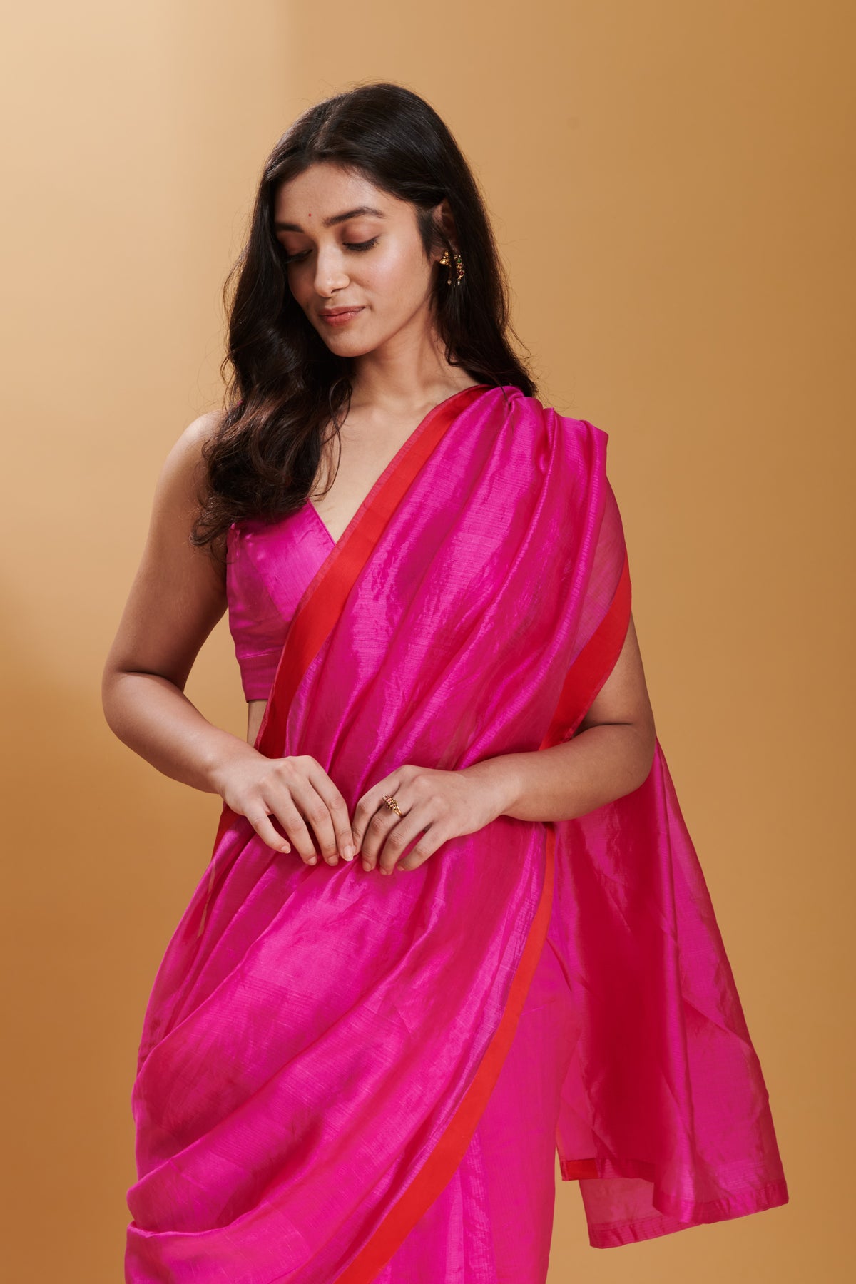 Pink Silk Satin Blouse Fabric