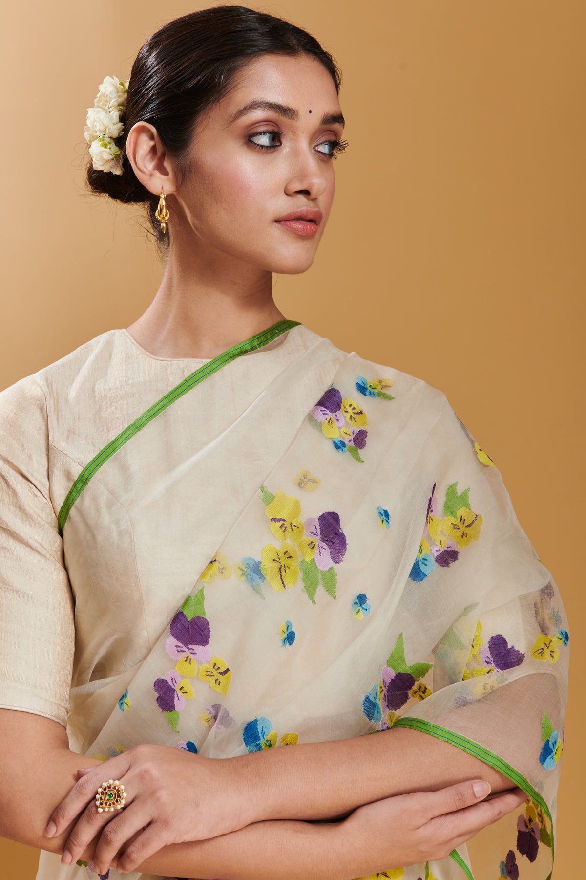 Natural Silk Zari Blouse Fabric