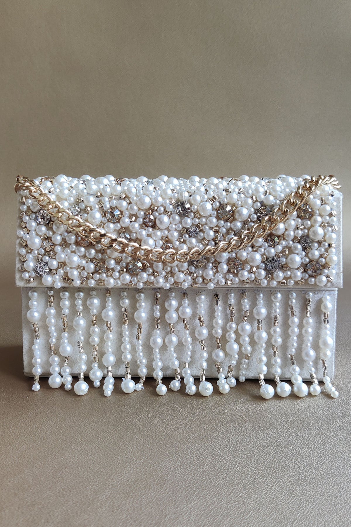 Pearl White Charmer Bag