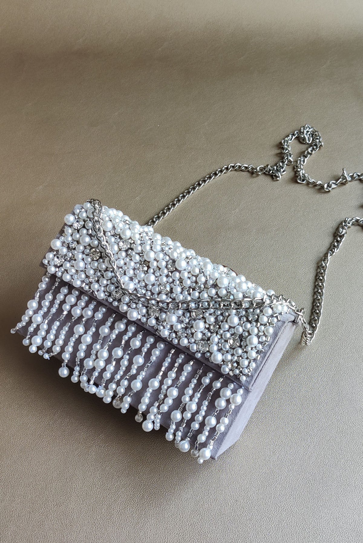 Silver Grey Charmer Bag