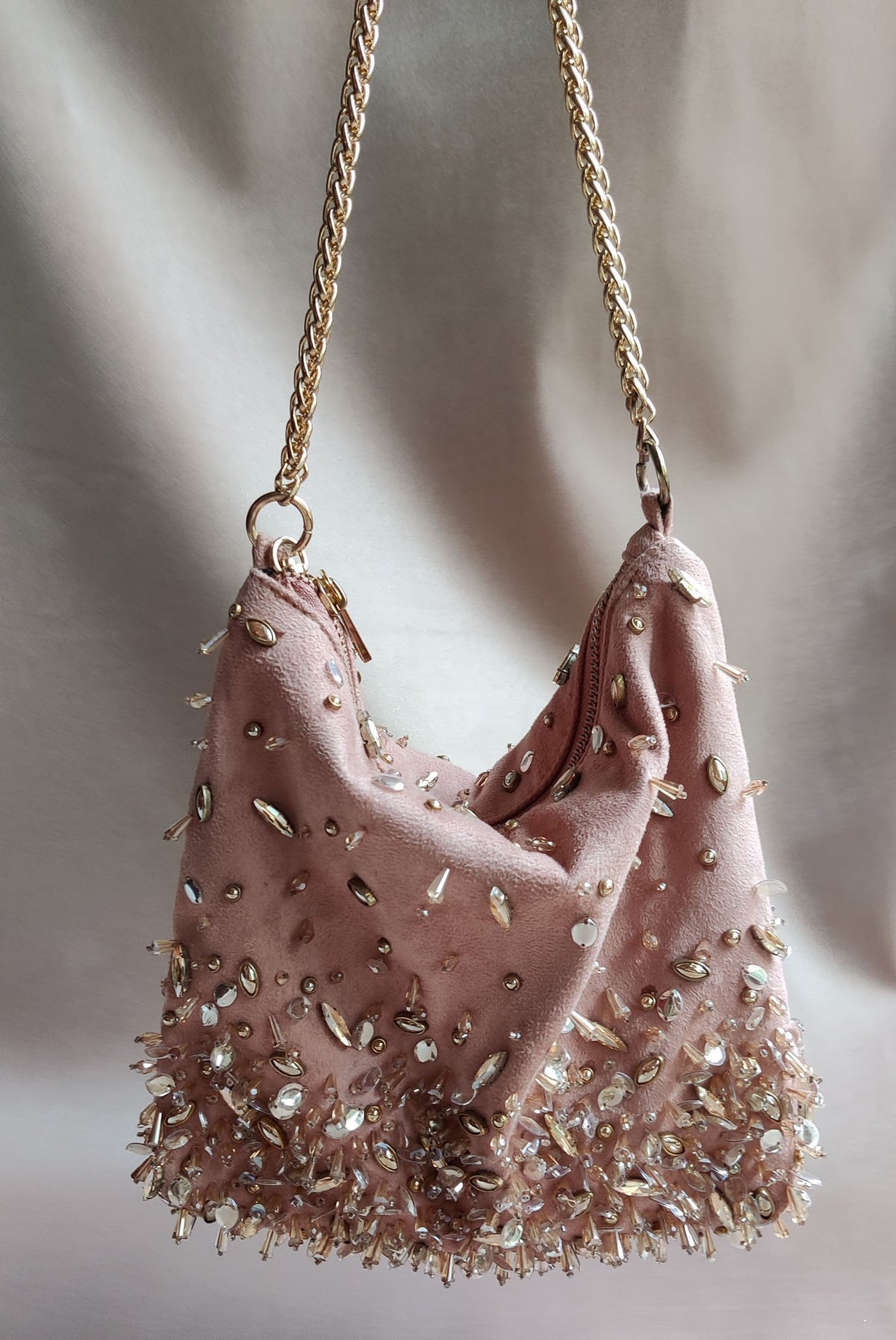 Pink Hobo Potli Cum Shoulder Bag