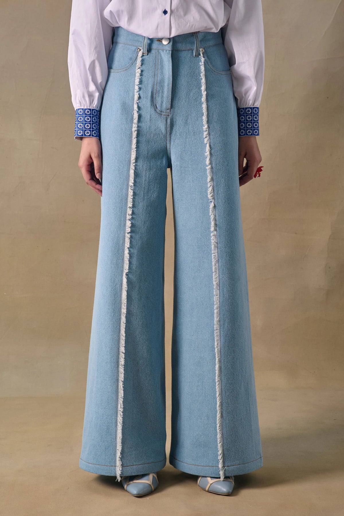 Denim Wide Leg Pants