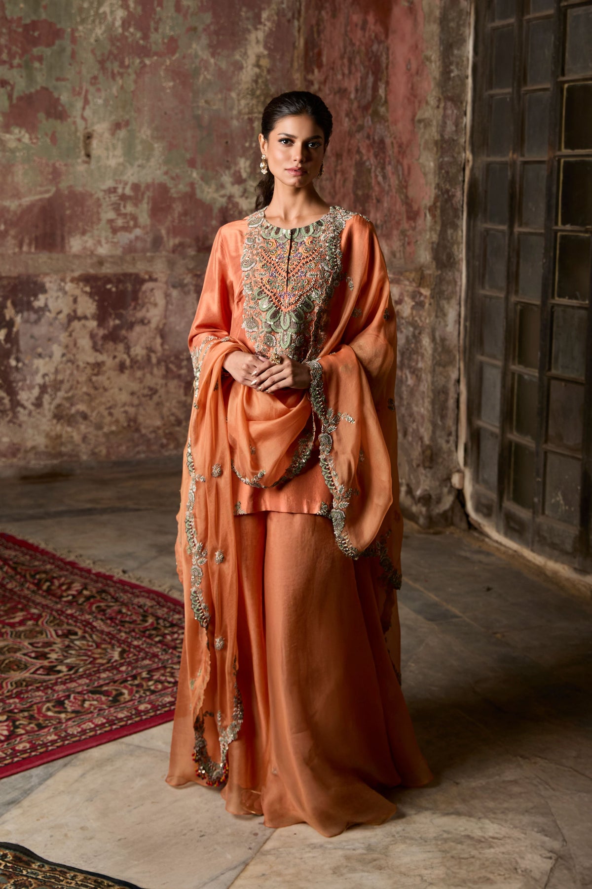 Rust Sharara Set