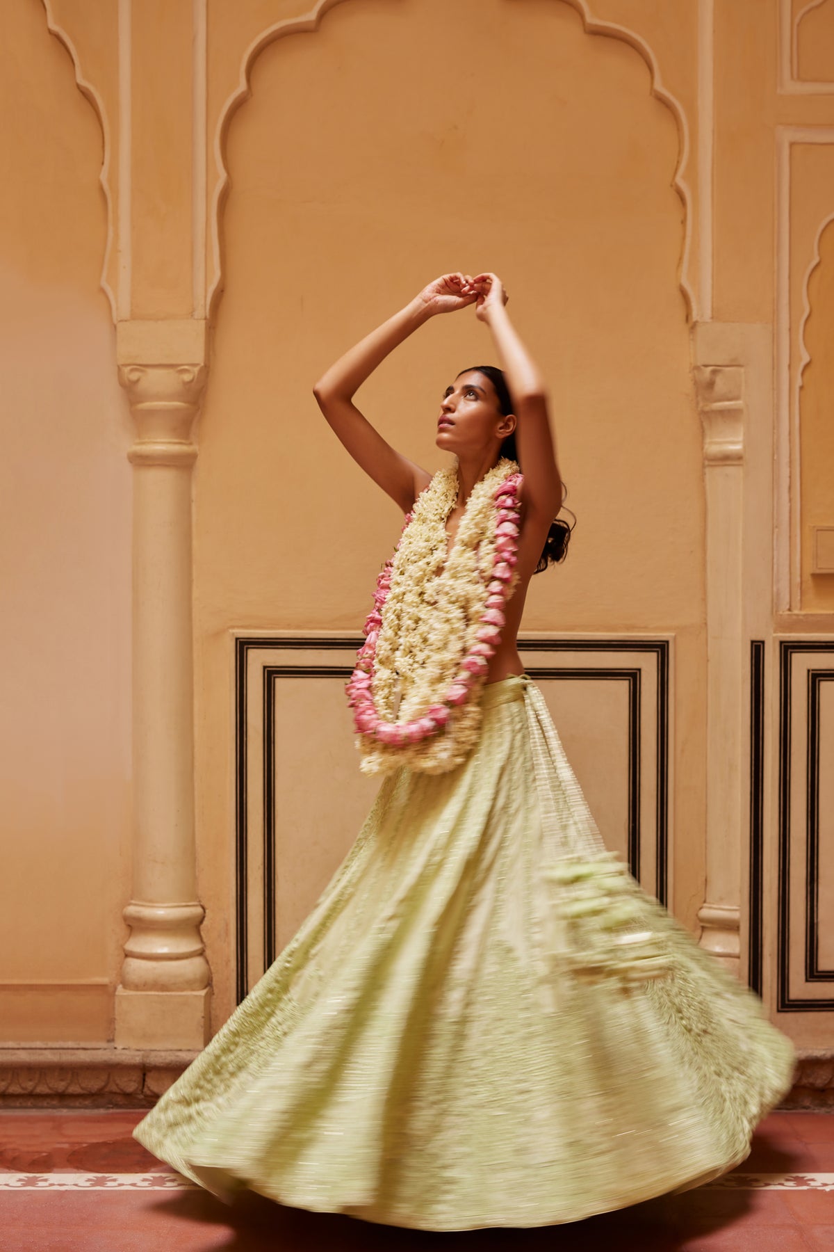 Mint Lehenga Paired With Blouse &amp; Dupatta
