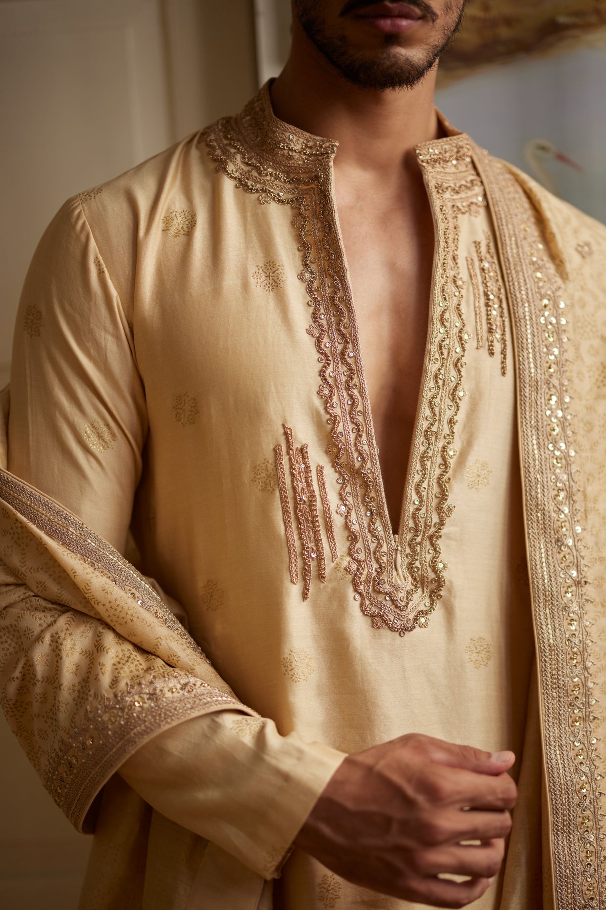 Buttercup Kurta With Dushala &amp; Churidar