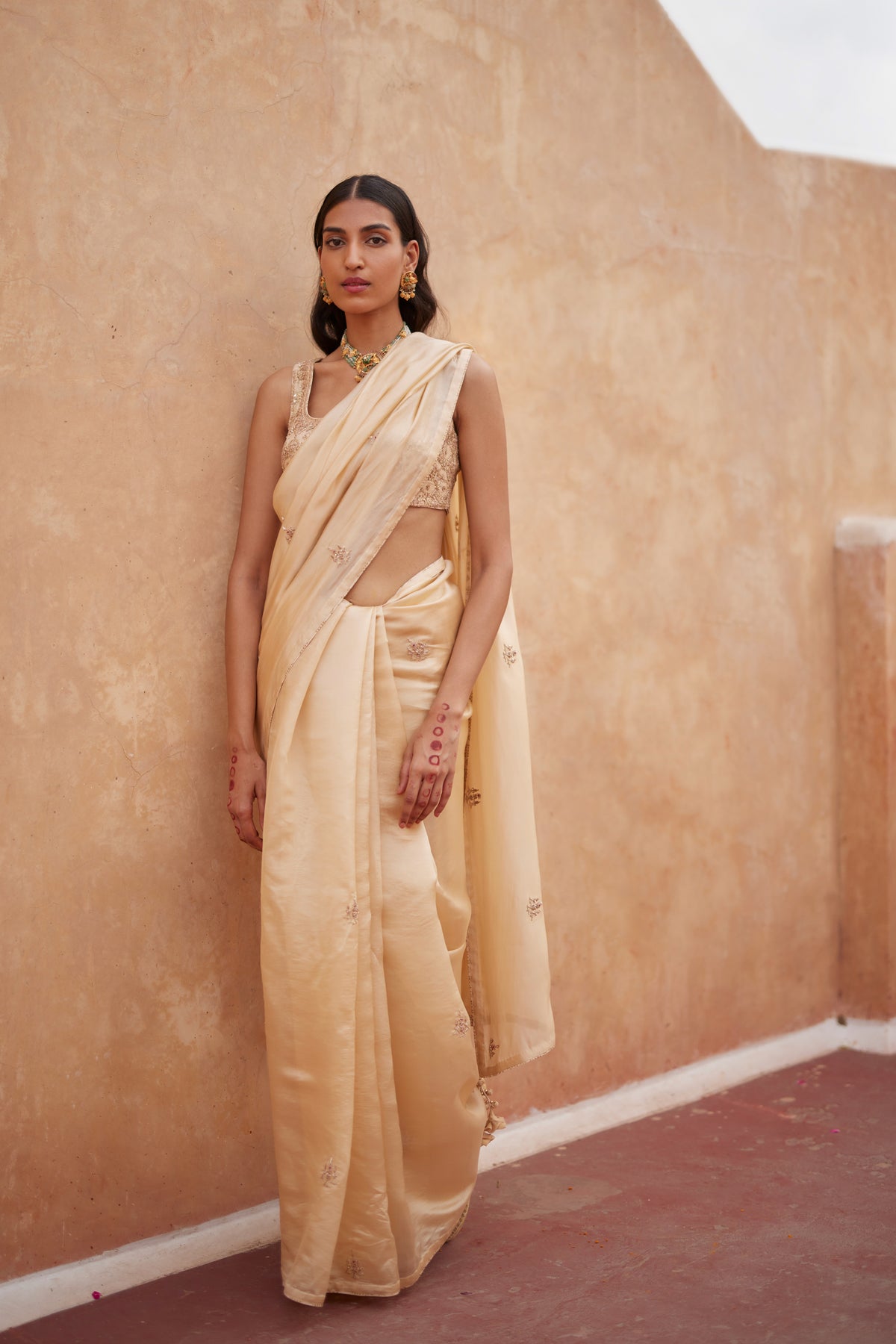 Buttercup Saree Paired With Blouse