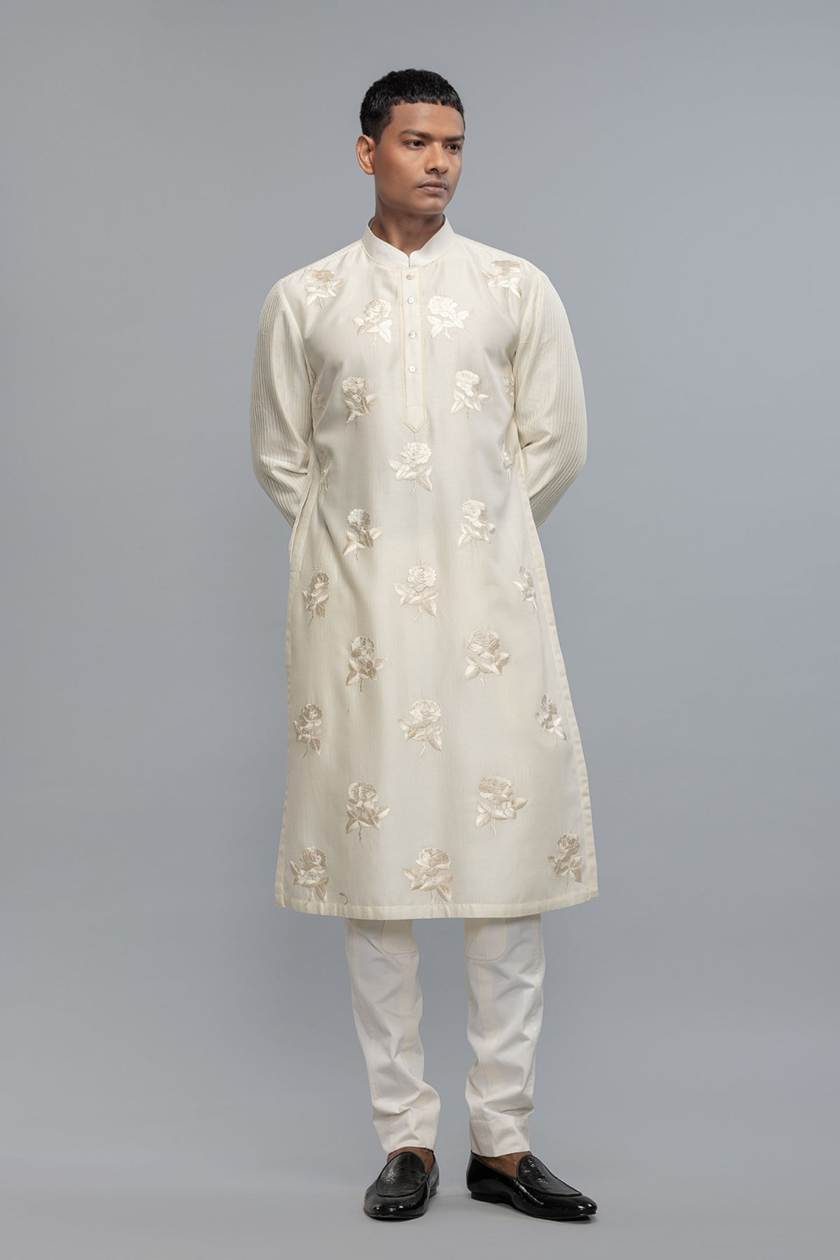 Chanderi Kurta With Resham Embroidery