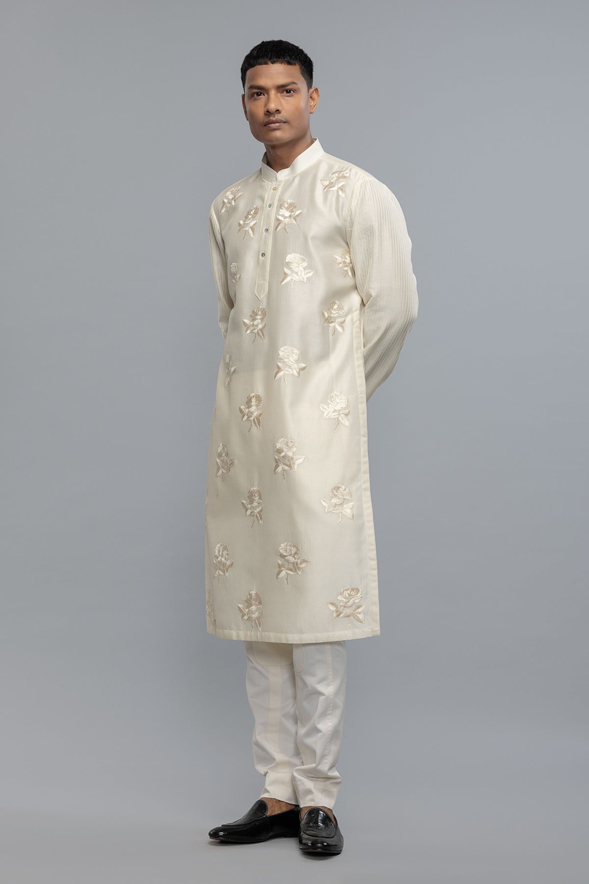 Chanderi Kurta With Resham Embroidery