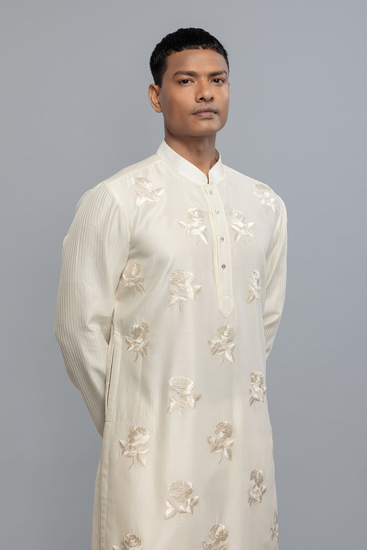 Chanderi Kurta With Resham Embroidery
