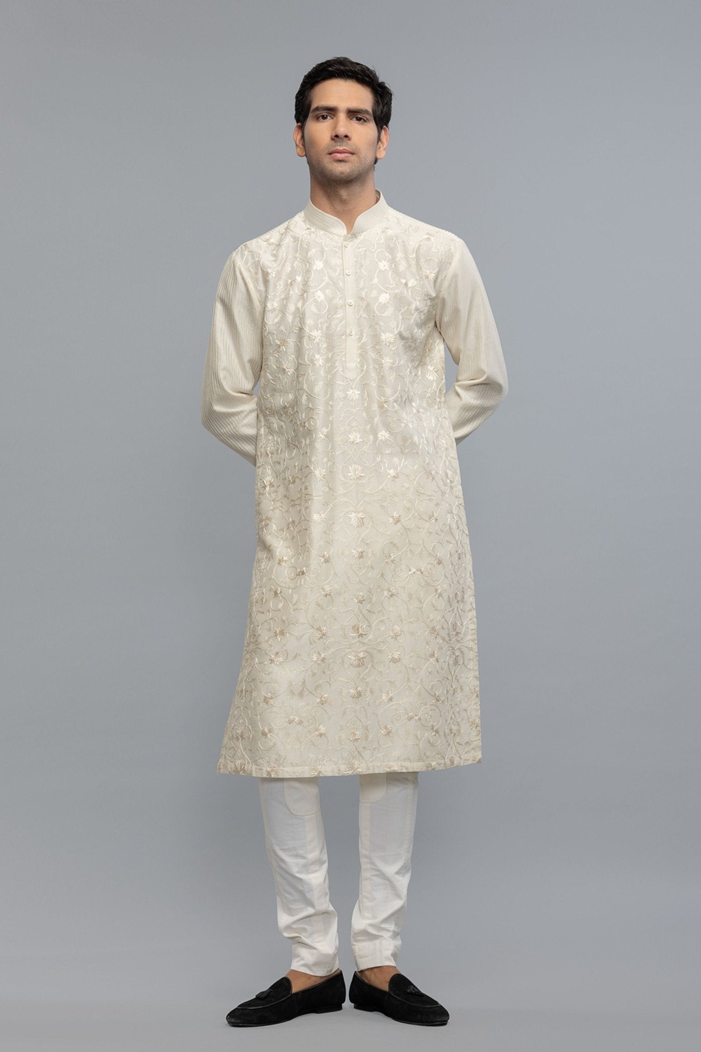 Hand Embroidered Kurta - Rohit Bal Menswear - Elahe