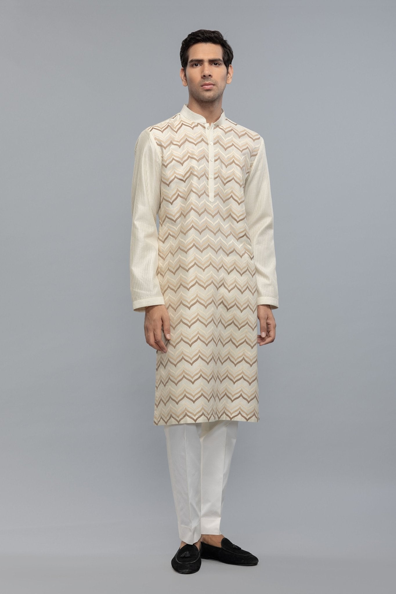 Chanderi Kurta - Rohit Bal Menswear - Elahe