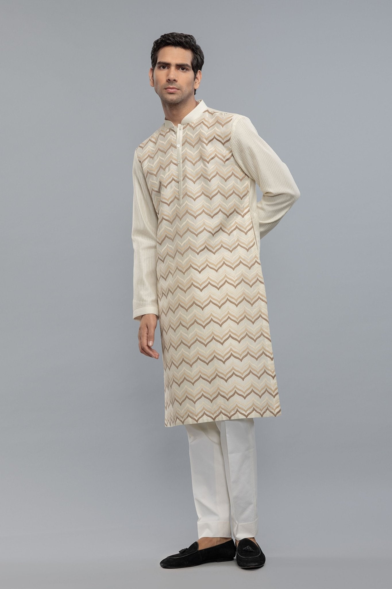 Chanderi Kurta - Rohit Bal Menswear - Elahe