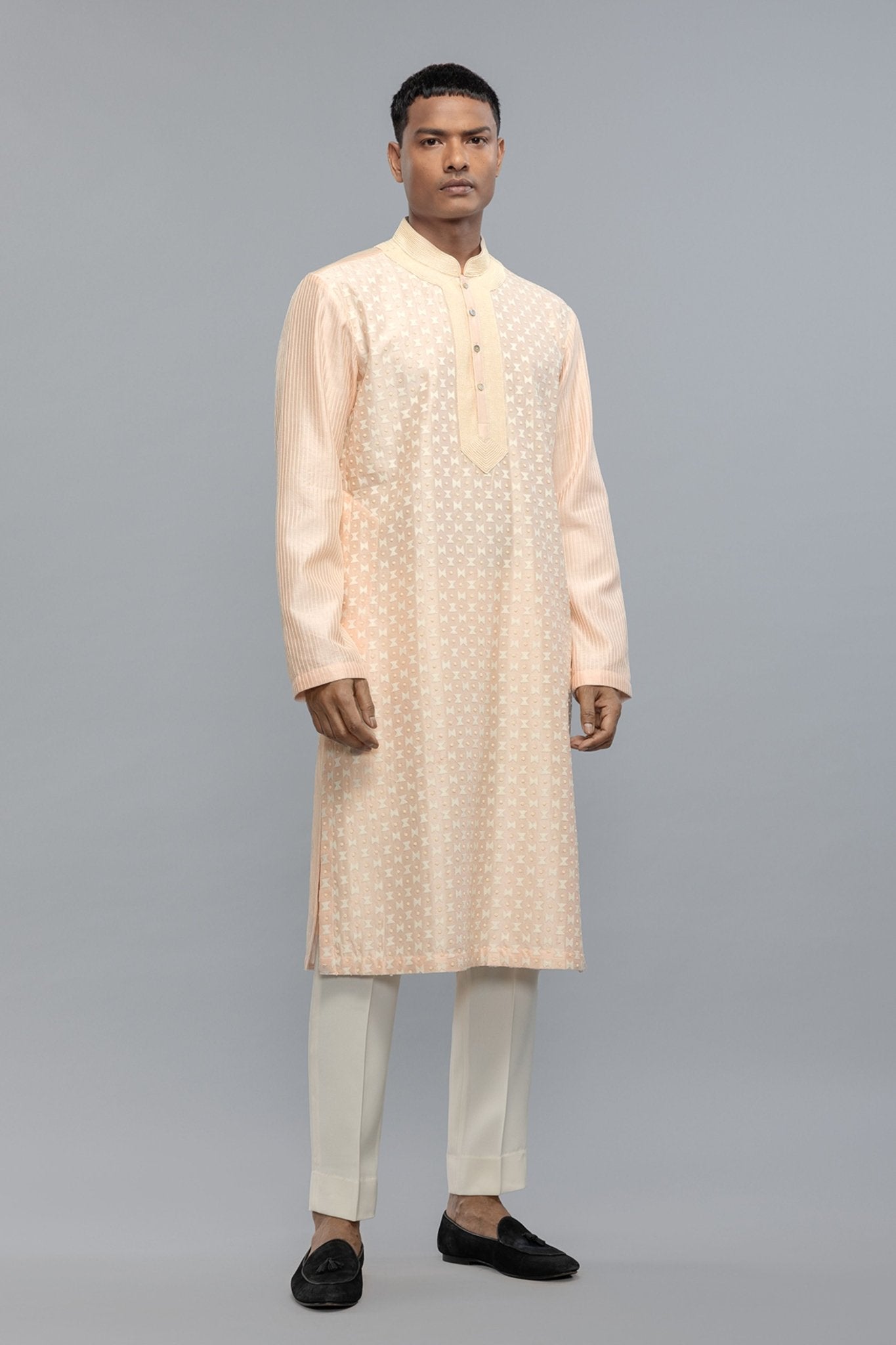 Chanderi Kurta Set - Rohit Bal Menswear - Elahe