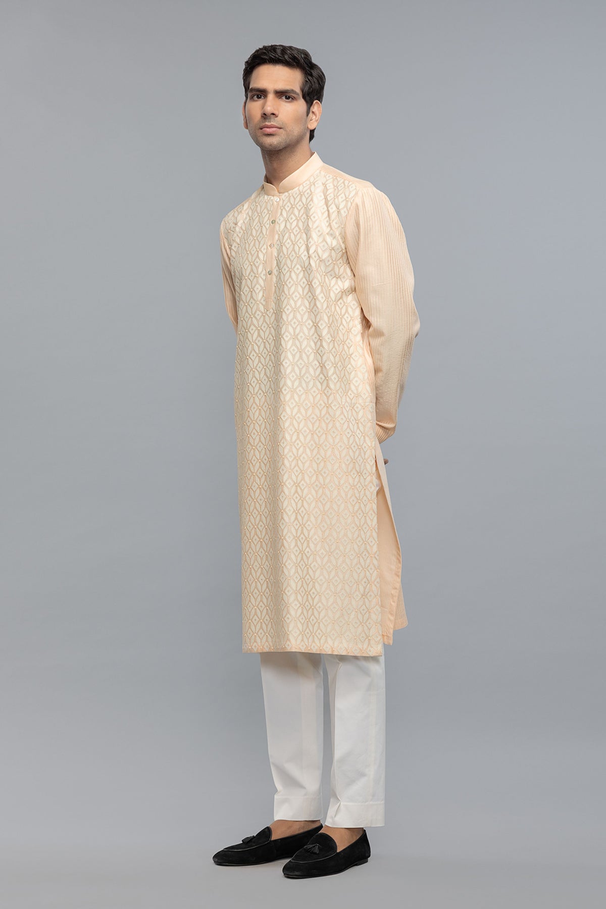 Chanderi Kurta With Thread Detailing