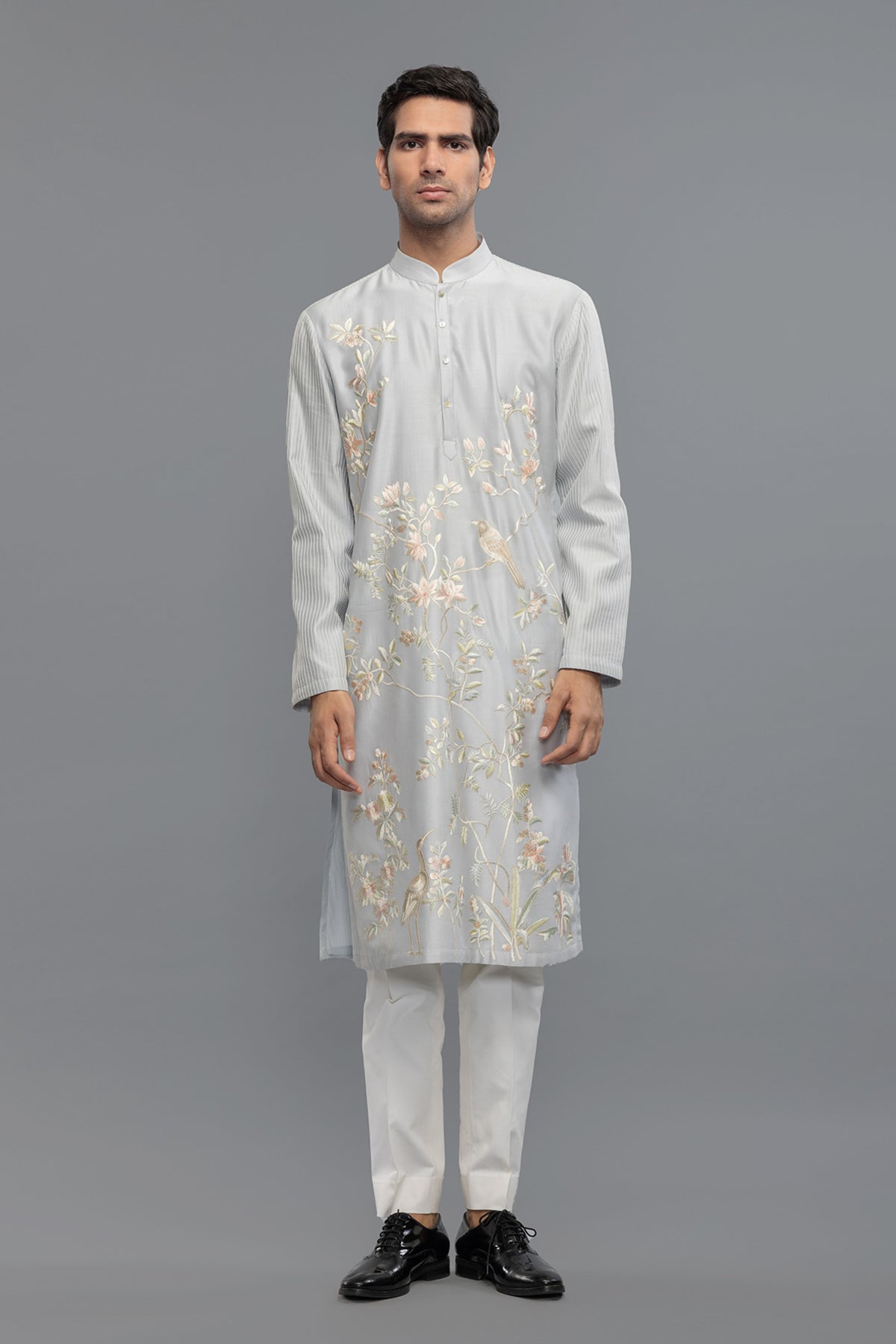 Powder Blue Chanderi Kurta