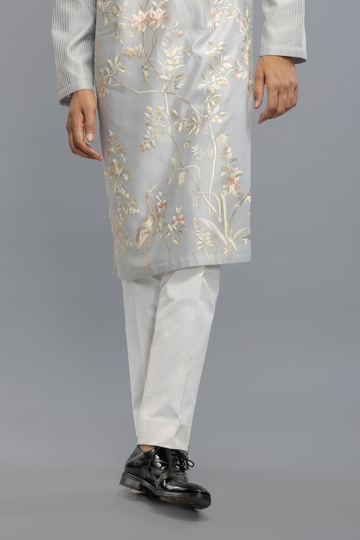 Powder Blue Chanderi Kurta