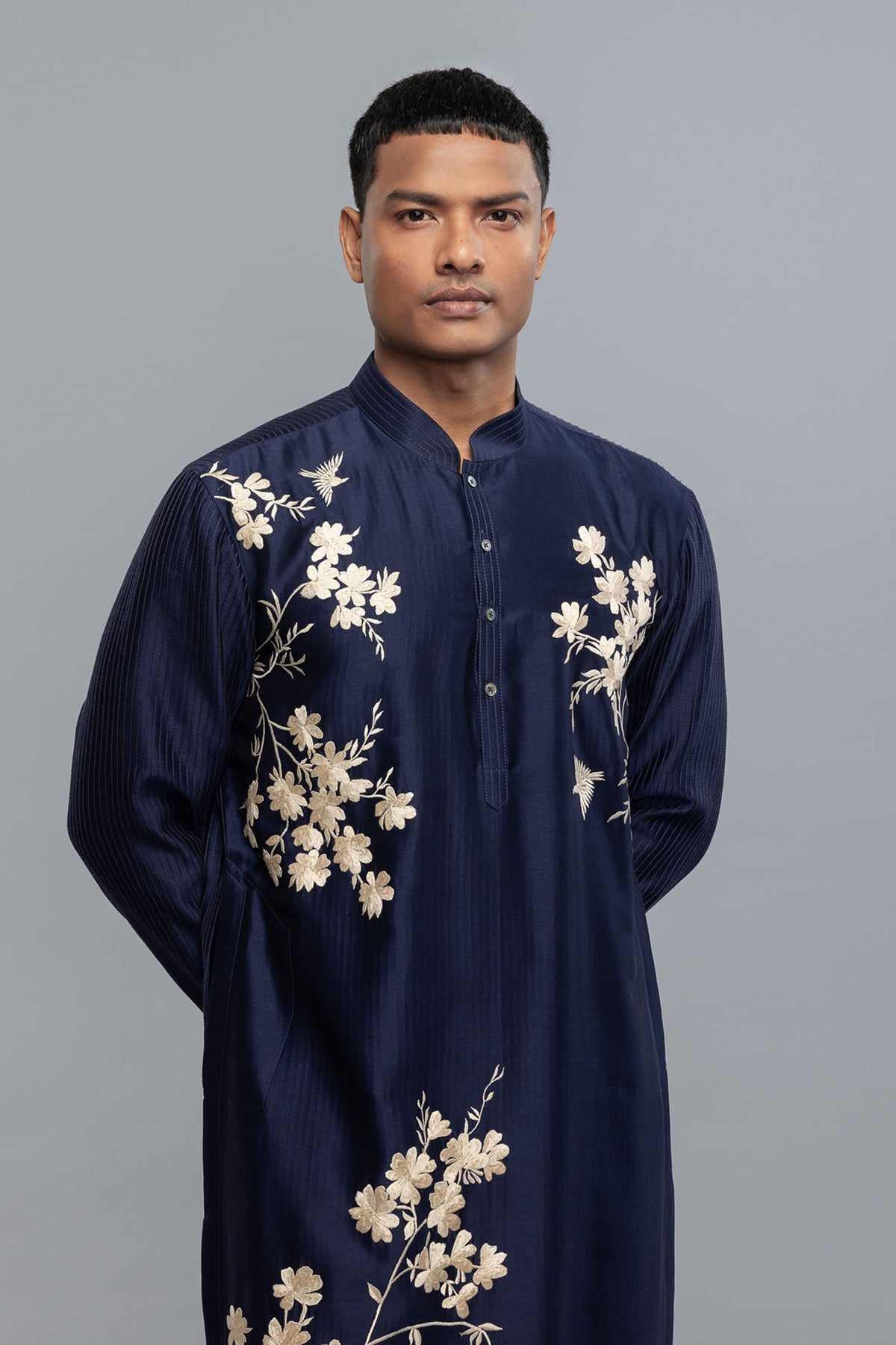 Chanderi Kurta With Fine Detailing